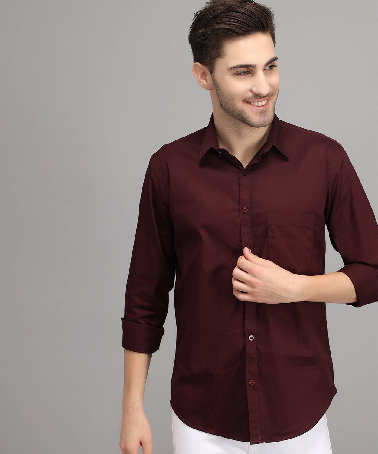 ARRONE Men Maroon Casual Shirt