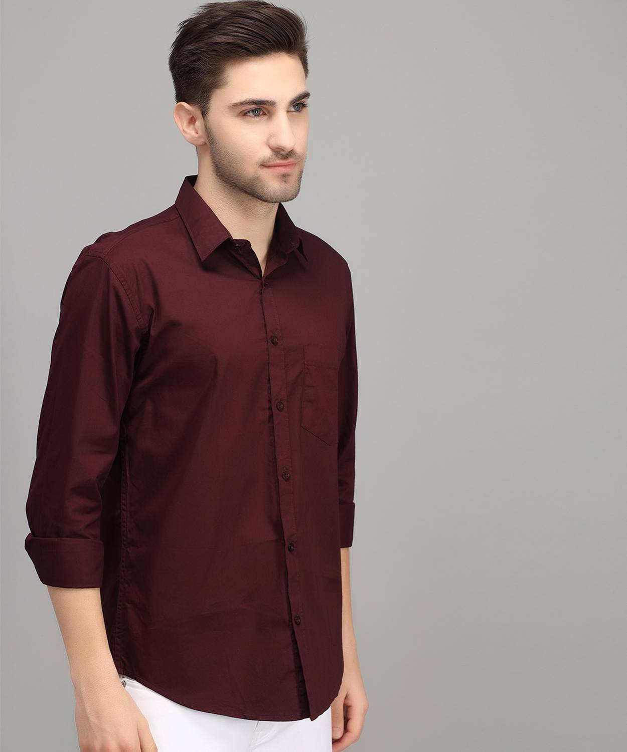 ARRONE Men Maroon Casual Shirt - Image 3