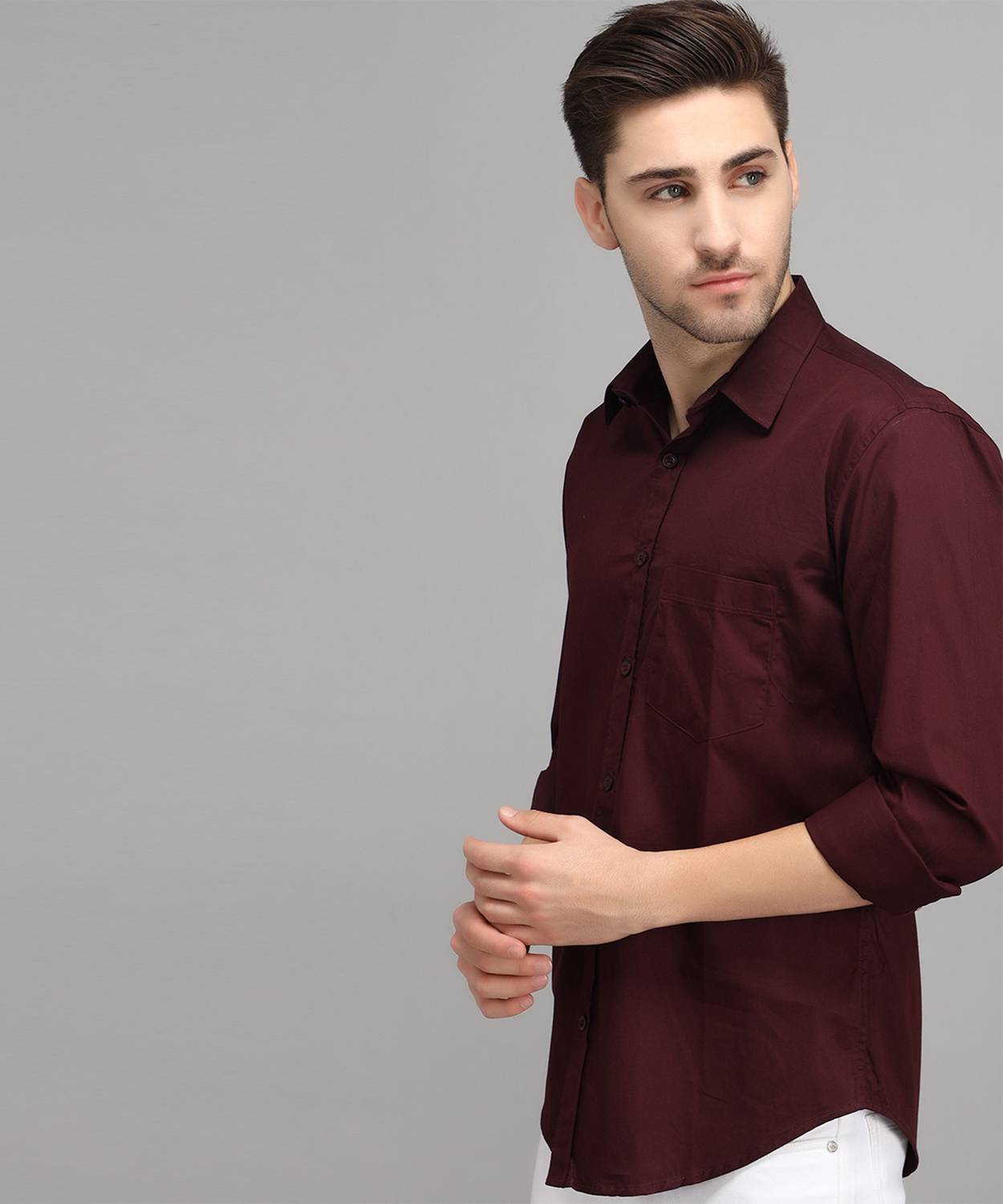 ARRONE Men Maroon Casual Shirt - Image 2