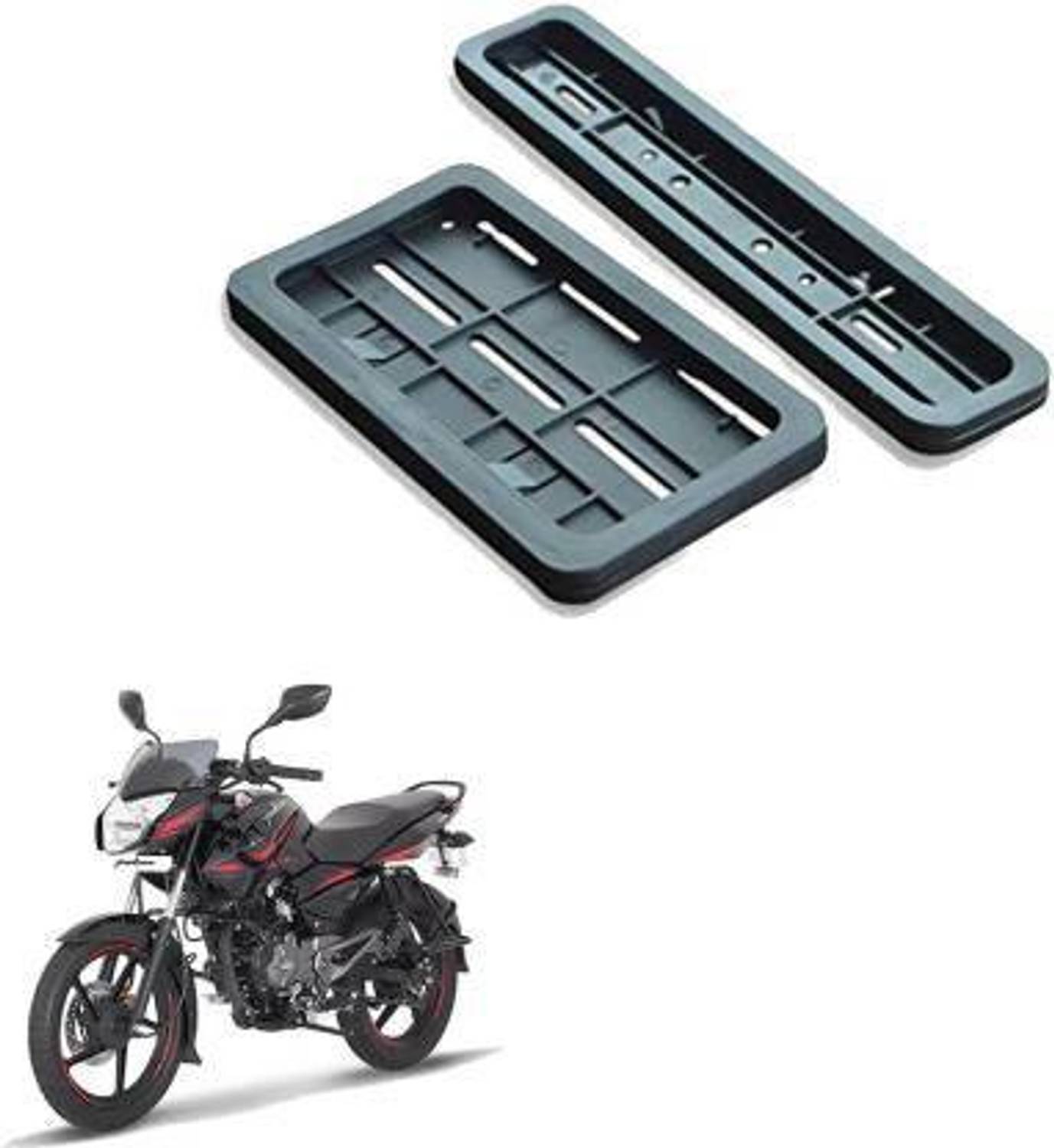 autoformonix Bike Number Plate Frame (Standard Size for All Bikes) (Front & Back) for pulsar 125 Bike Number Plate