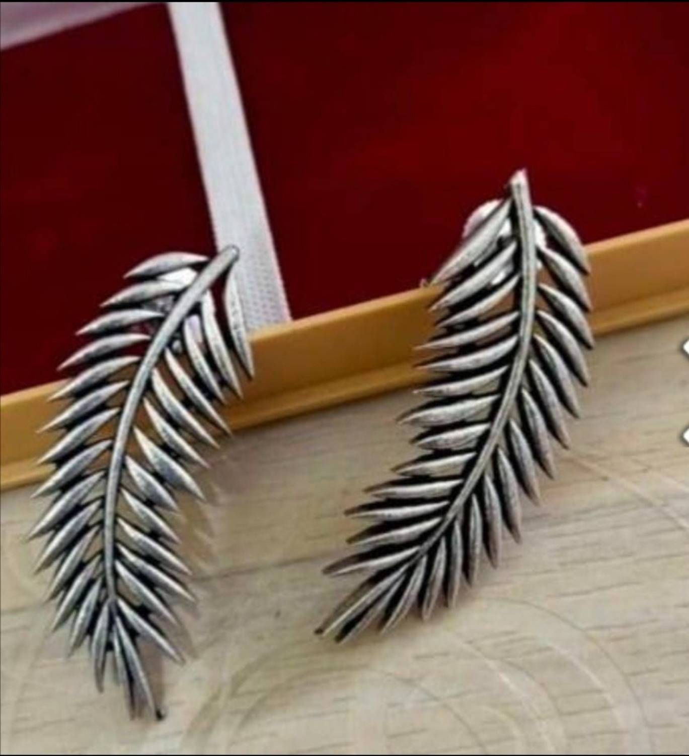 Antiquepoint Antique Point Oxidised leaf stud Earring-51 Alloy Stud Earring