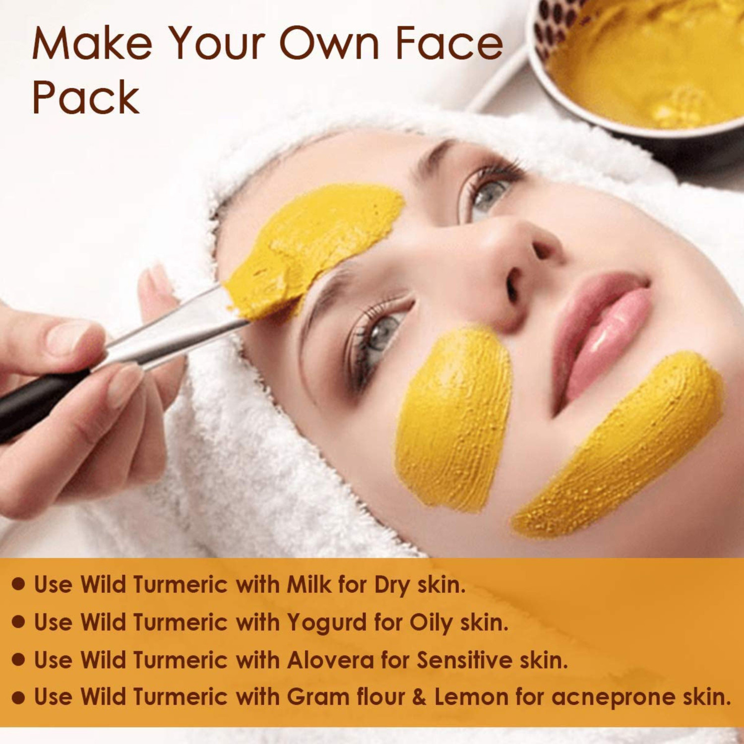 Image of Kayamaya Kasturi Haldi Powder + Orange Peel Powder for Face Pack - Combo