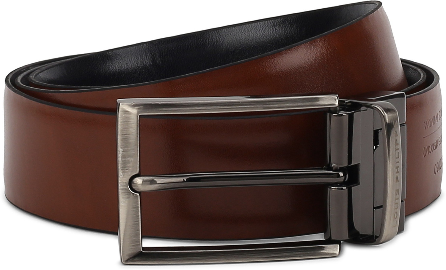 Image of LOUIS PHILIPPE Men Formal Multicolor Genuine Leather Reversible Belt