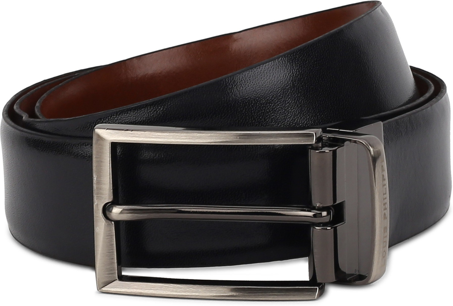 Image of LOUIS PHILIPPE Men Formal Multicolor Genuine Leather Reversible Belt