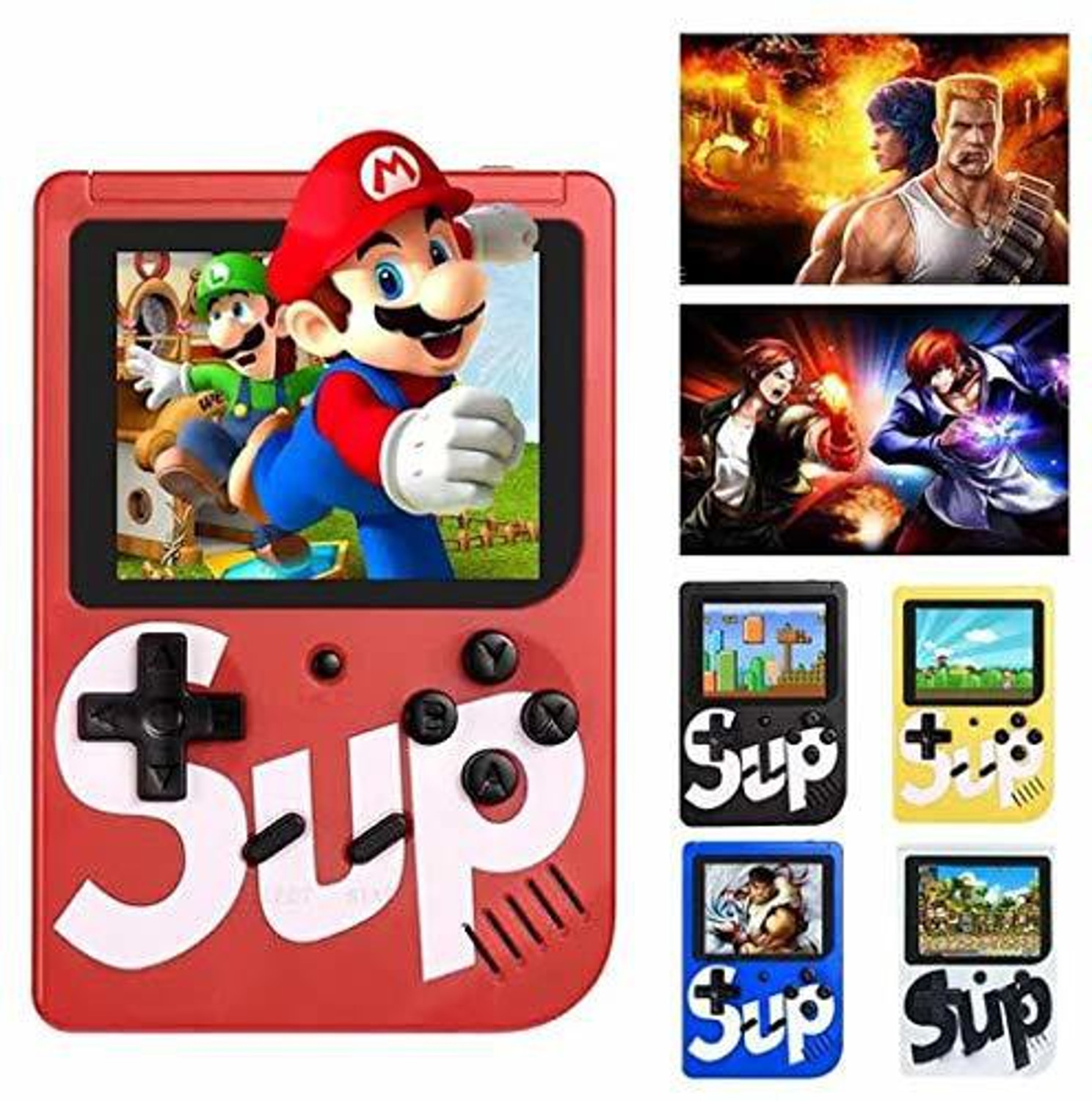 Image of NKL Led Screen Retro Classic Console Video Game Colourful Portable Best For Kids 50 8 GB with Super Mario, DR Mario, Mario, Contra, Turtles, Tank, Bomber Man, Aladdin, Total 400 Games