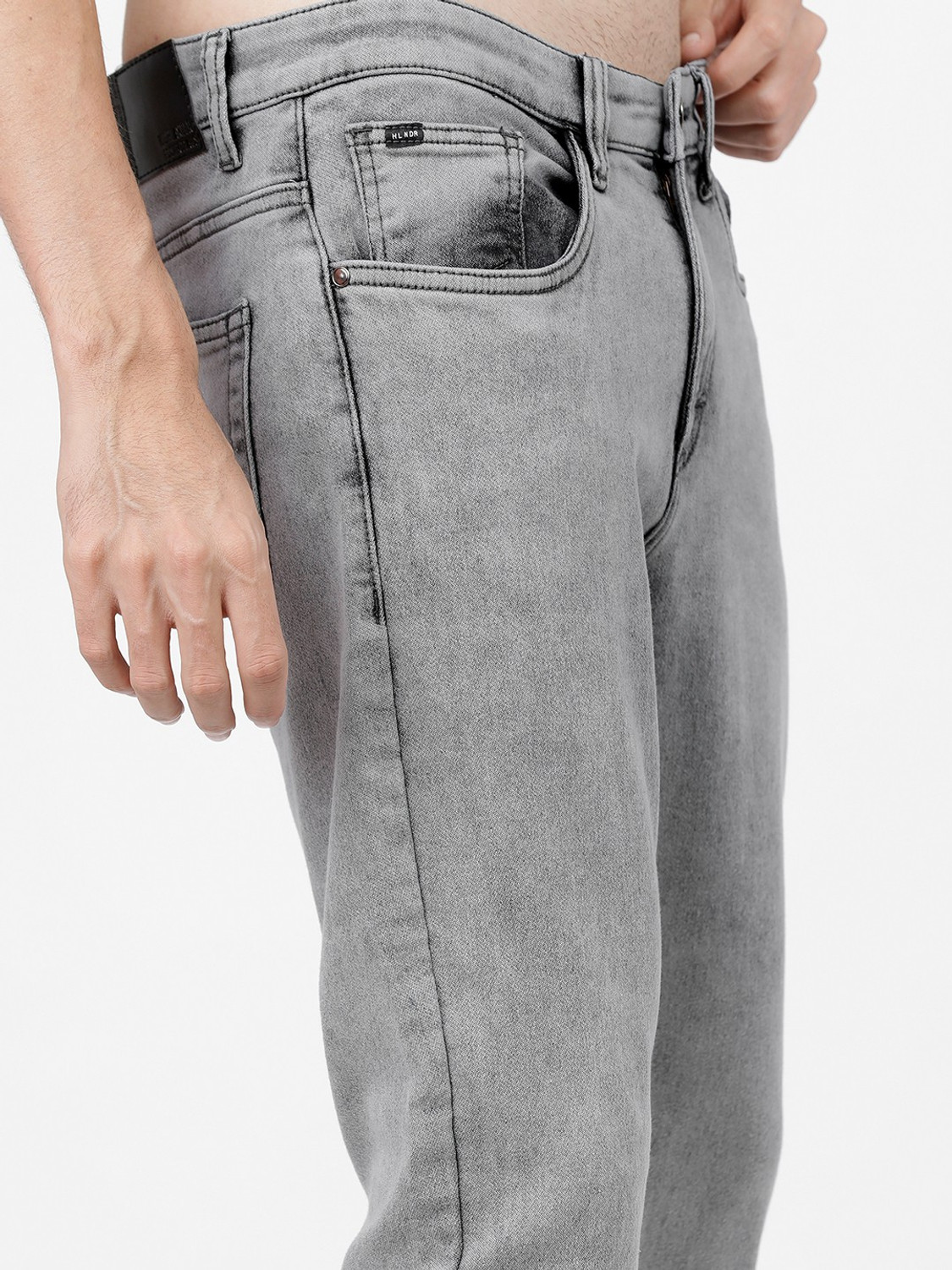 Image of HIGHLANDER Tapered Fit Men Grey Jeans