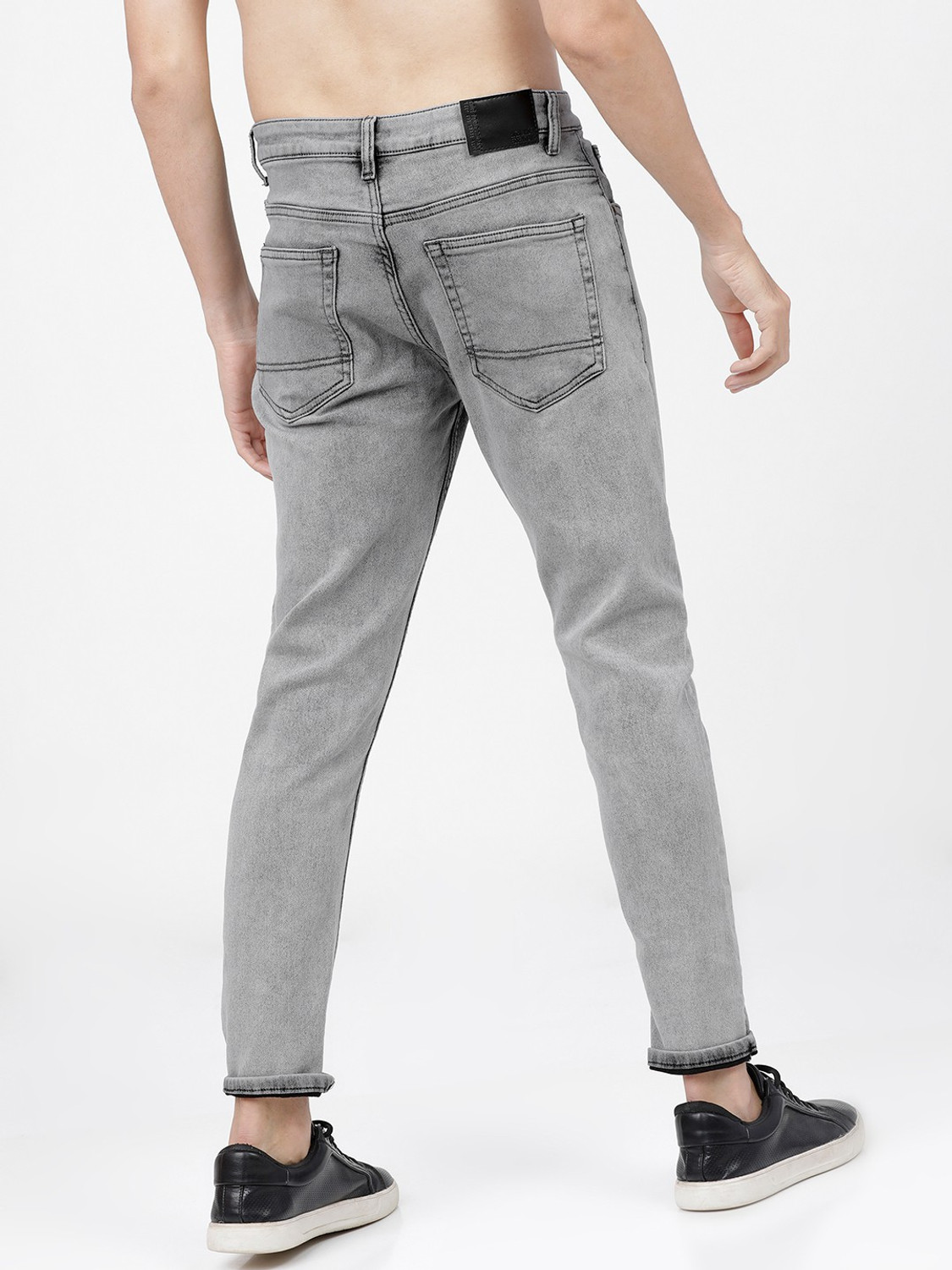 Image of HIGHLANDER Tapered Fit Men Grey Jeans