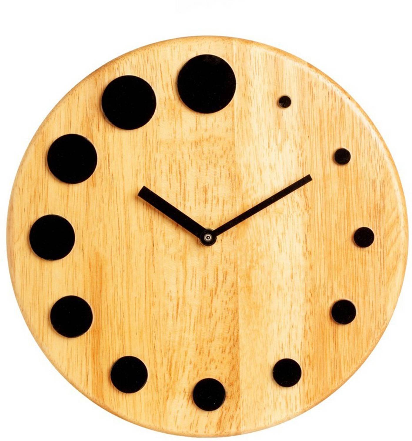 Crimson Knot Analog 24 cm X 1.1 cm Wall Clock (Brown, Without Gla
