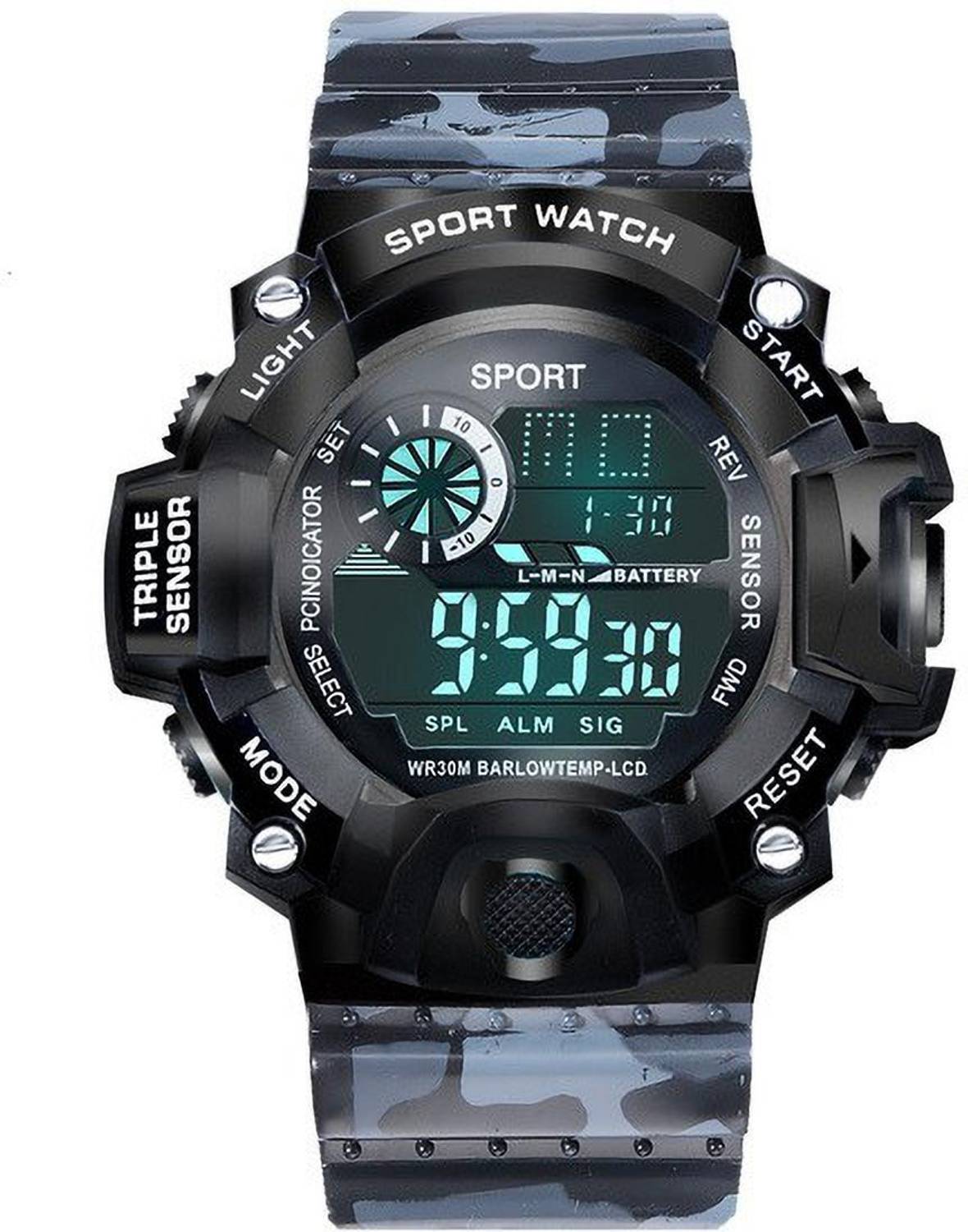 Acnos Water Resistance Water Resistance Digital Watch - For Men