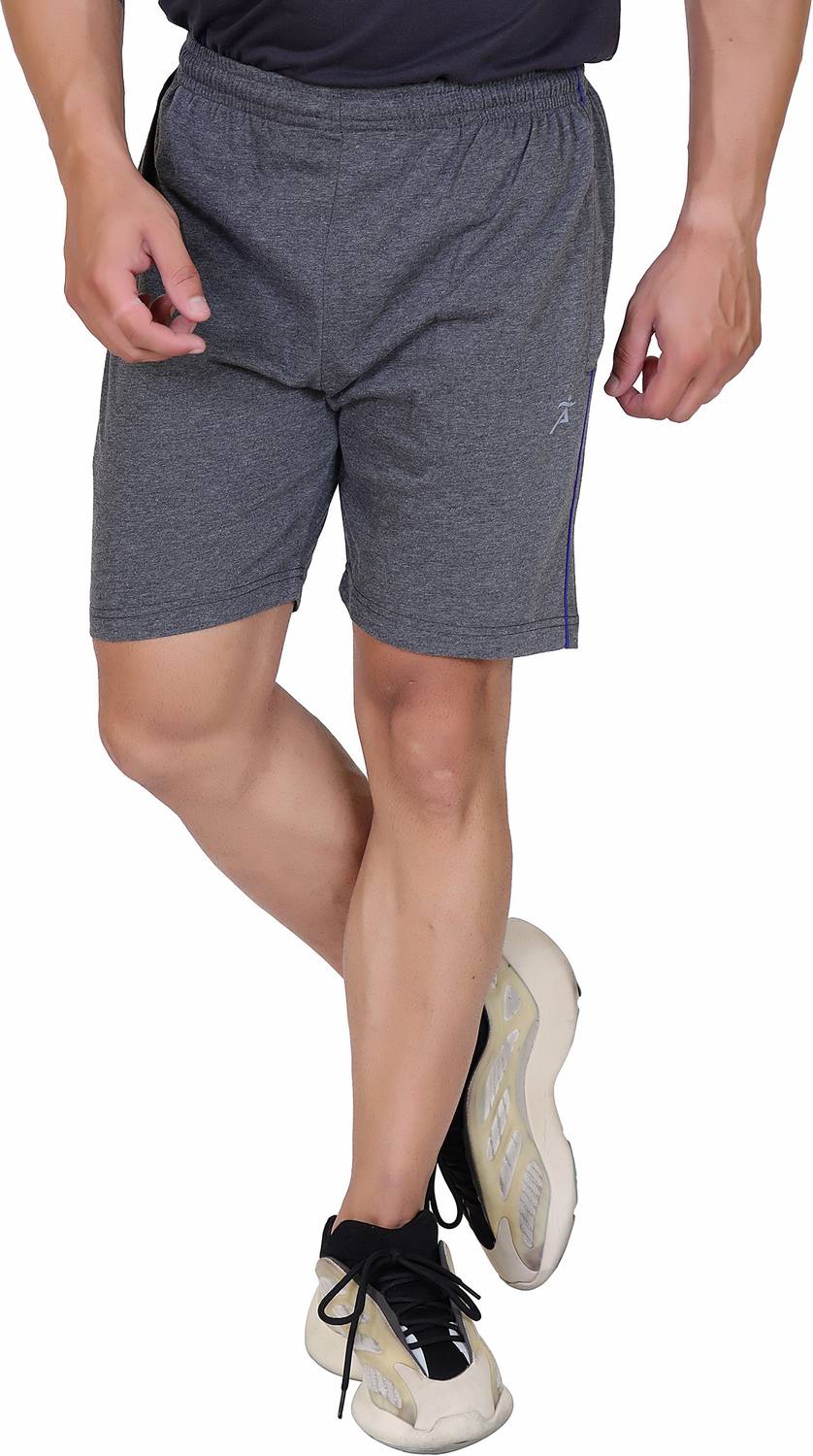axys Solid Men Dark Blue Gym Shorts