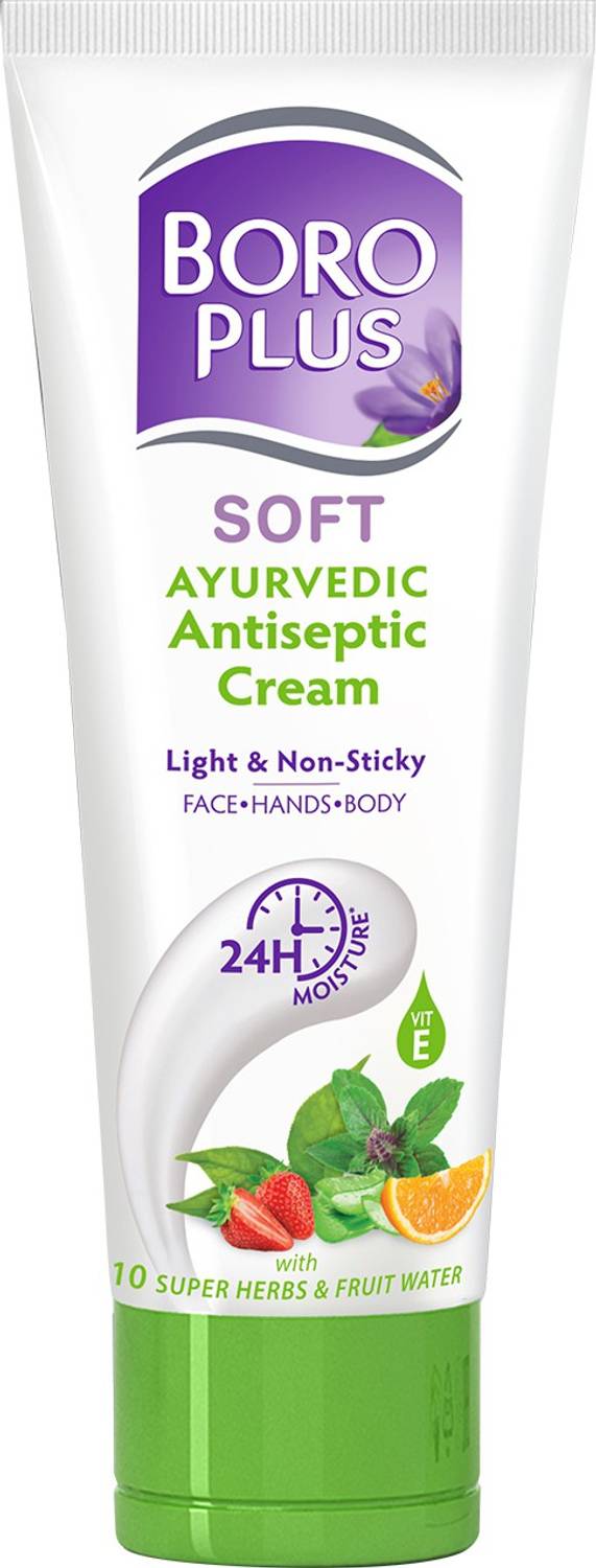 BOROPLUS Soft Ayurvedic Antiseptic Cream|Light & Non-sticky|24H moisturisation