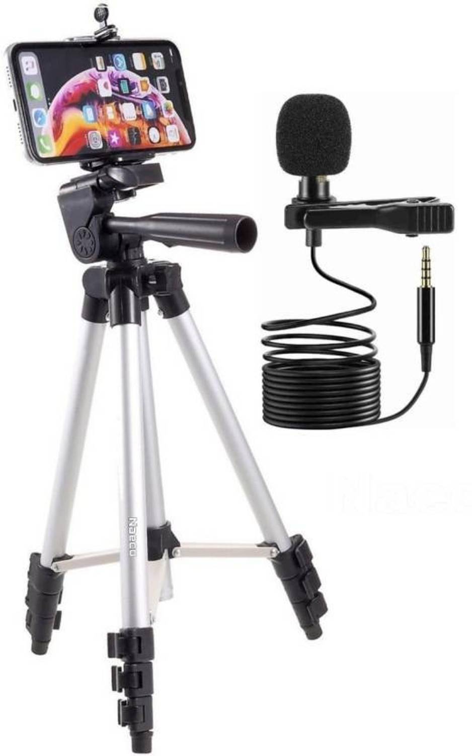 Planetoid 3110 Mobile Phone & Camera Stand Holder Tripod Kit with Collar Microphone Kit Tripod