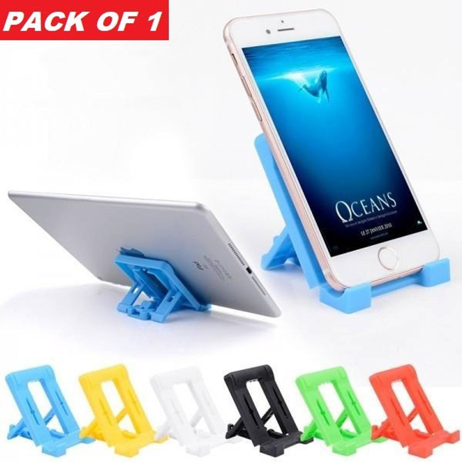 99Gems PLASTIC Portable Stand With ADJUSTABLE Design For All TABLETS & Smartphone Mobile Holder