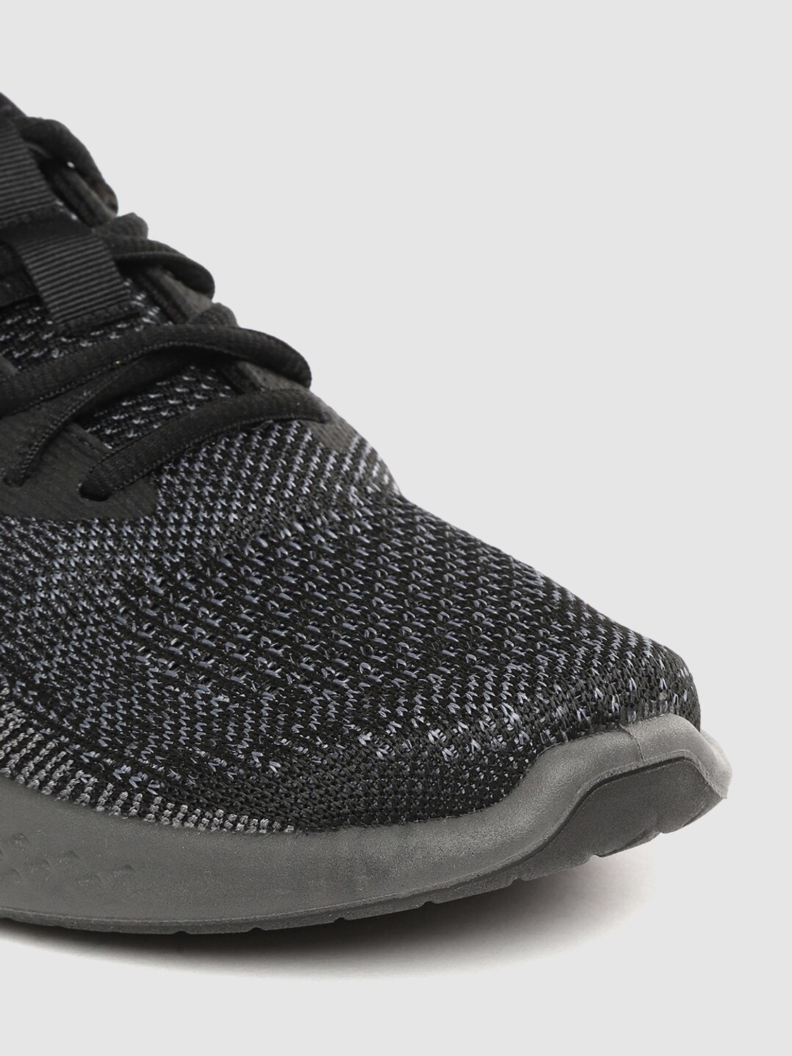 Image of ADIDAS Men Black Charcoal Grey Fluid Flow Running Shoes Running Shoes For Men