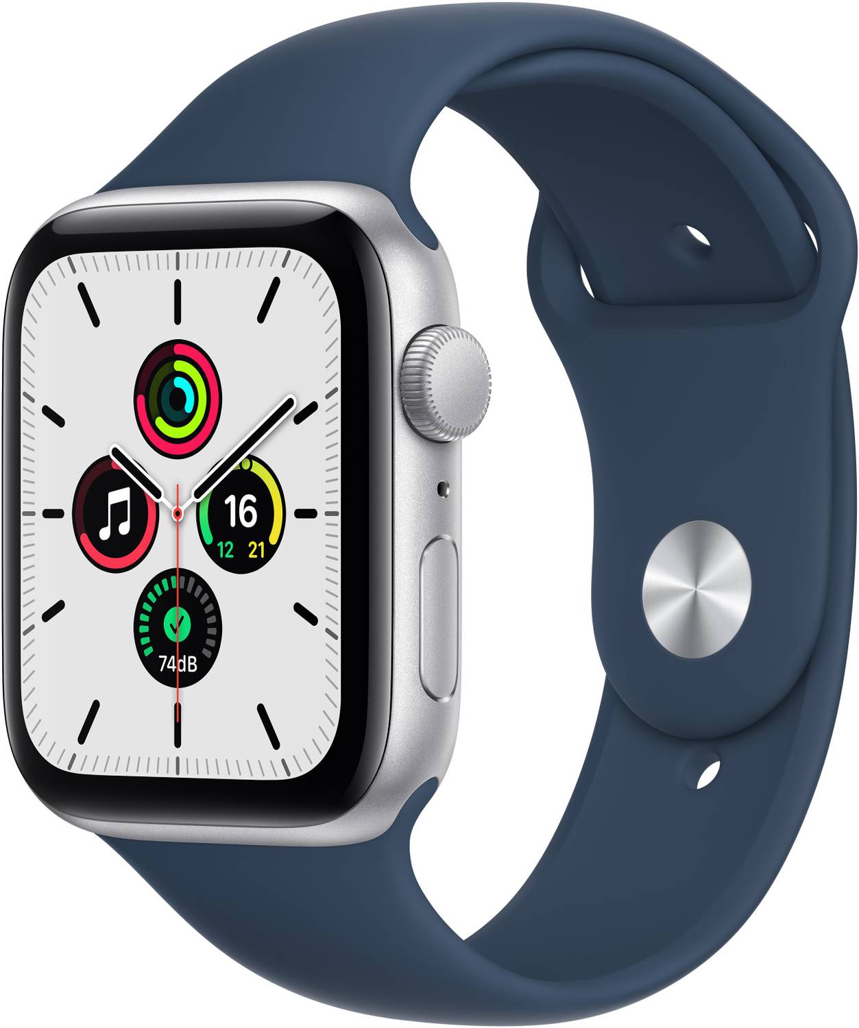 Apple Watch SE(GPS, 44mm) - Silver Aluminium Case with Abyss Blue