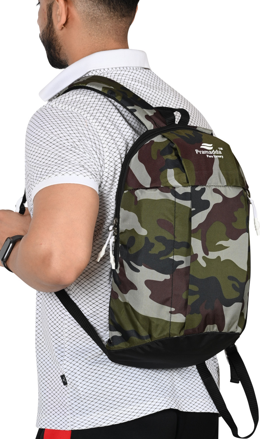 Image of Pramadda Pure Luxury Alpha Stylish Tourister Small Casual Backpack for Men Women | Sports Cycling Gym Football Kit Bags | Mini Bags For College office Bike Travelling | Small Office Backpack | travel hiking Trekking mini military beg | kachua bags for boys girls | School Tuition Coaching bags waterproof. 19 L Backpack