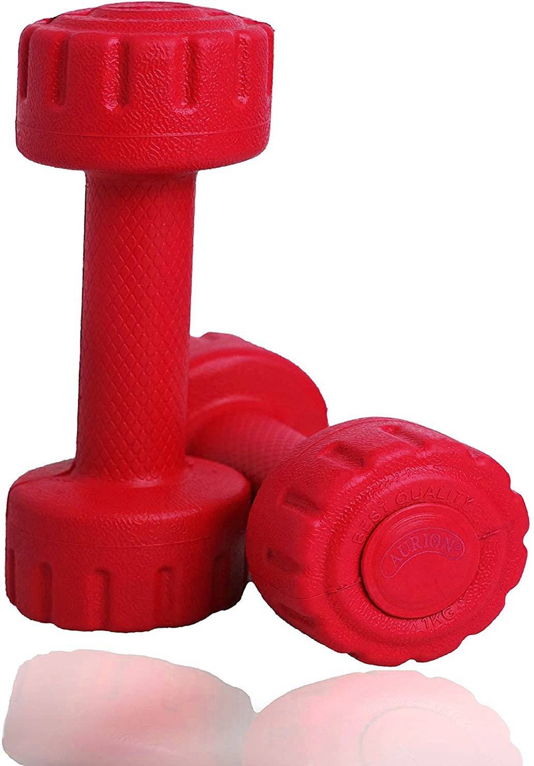 Aurion M1 Dumbell Set (Red) Fixed Weight Dumbbell (1Kg X 2) Fixed Weight Dumbbell
