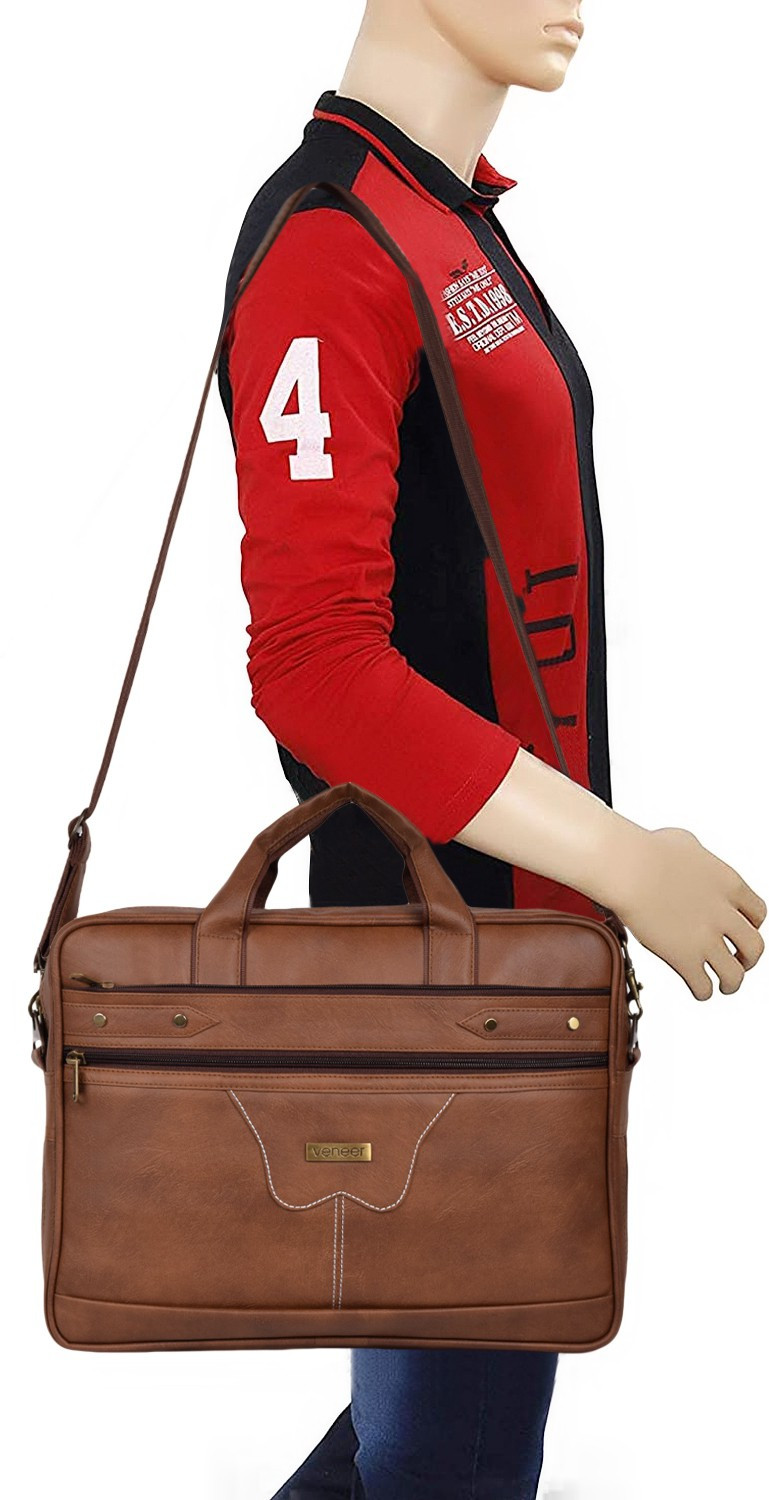 Image of Veneer Men Tan Messenger Bag