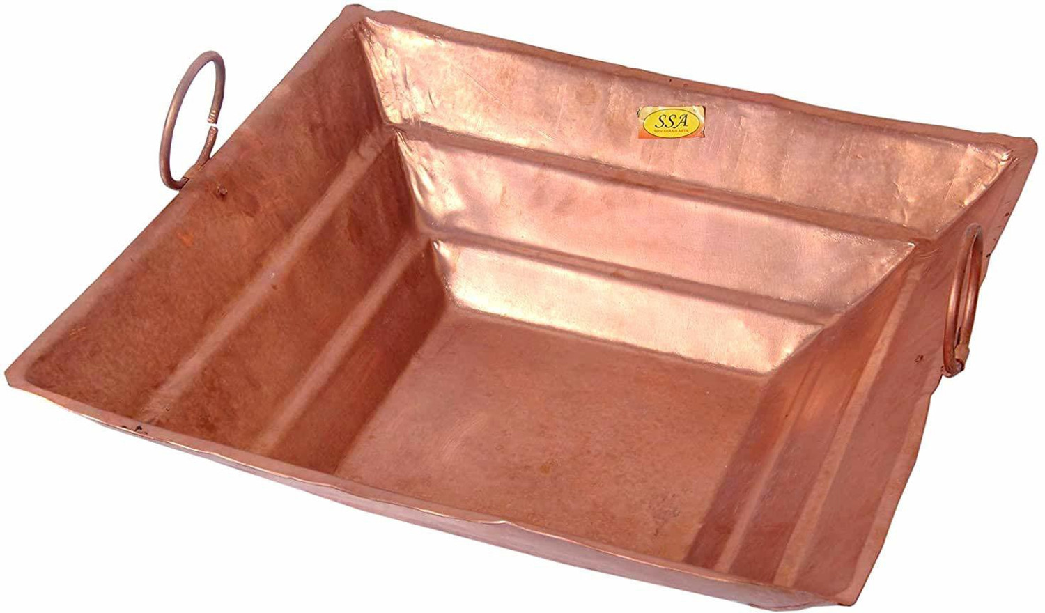 Image of Shivshakti Arts Copper hawan Kund | Yagya Kund | Poojan Home - Temple, Ritual Pooja Pourpose, Indian Cultural Religious Item (Big Heavy Gauge, Extra Large - 15.7 Inch)