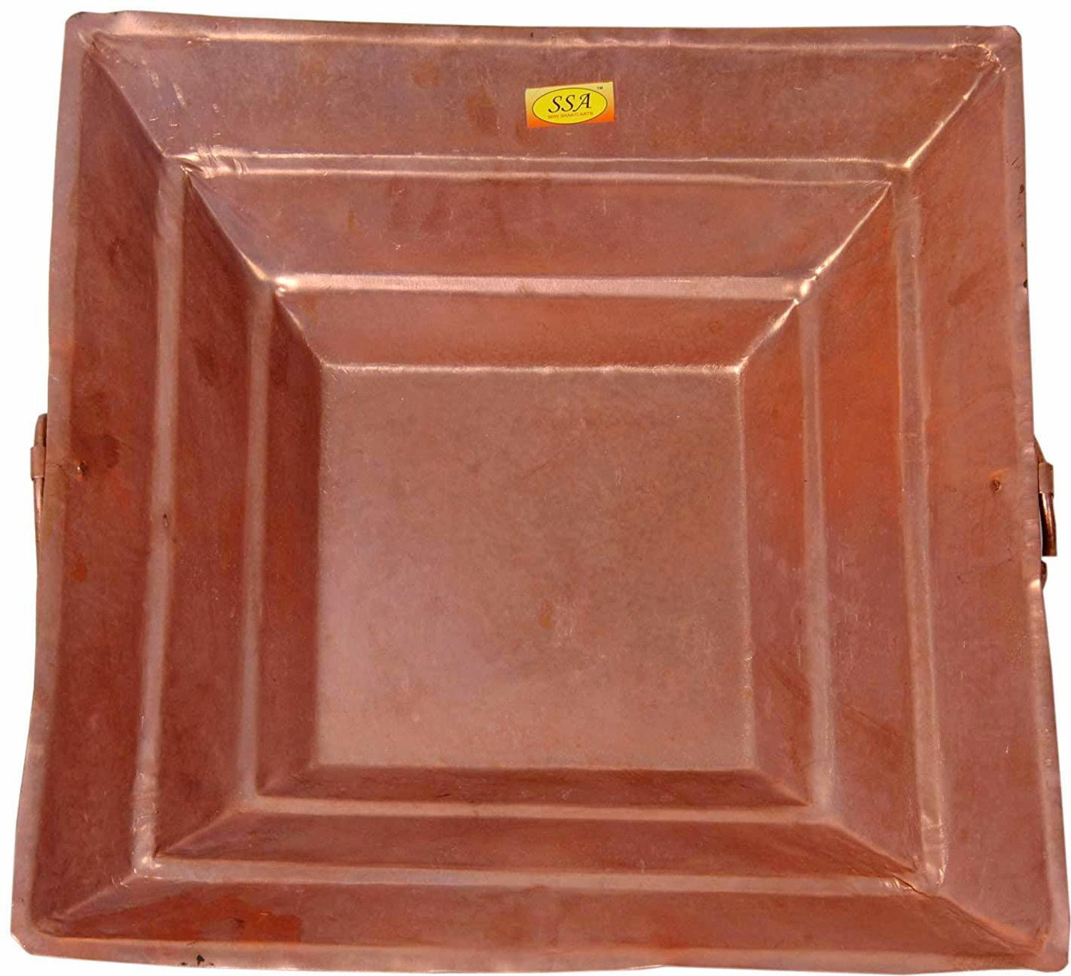 Image of Shivshakti Arts Copper hawan Kund | Yagya Kund | Poojan Home - Temple, Ritual Pooja Pourpose, Indian Cultural Religious Item (Big Heavy Gauge, Extra Large - 15.7 Inch)