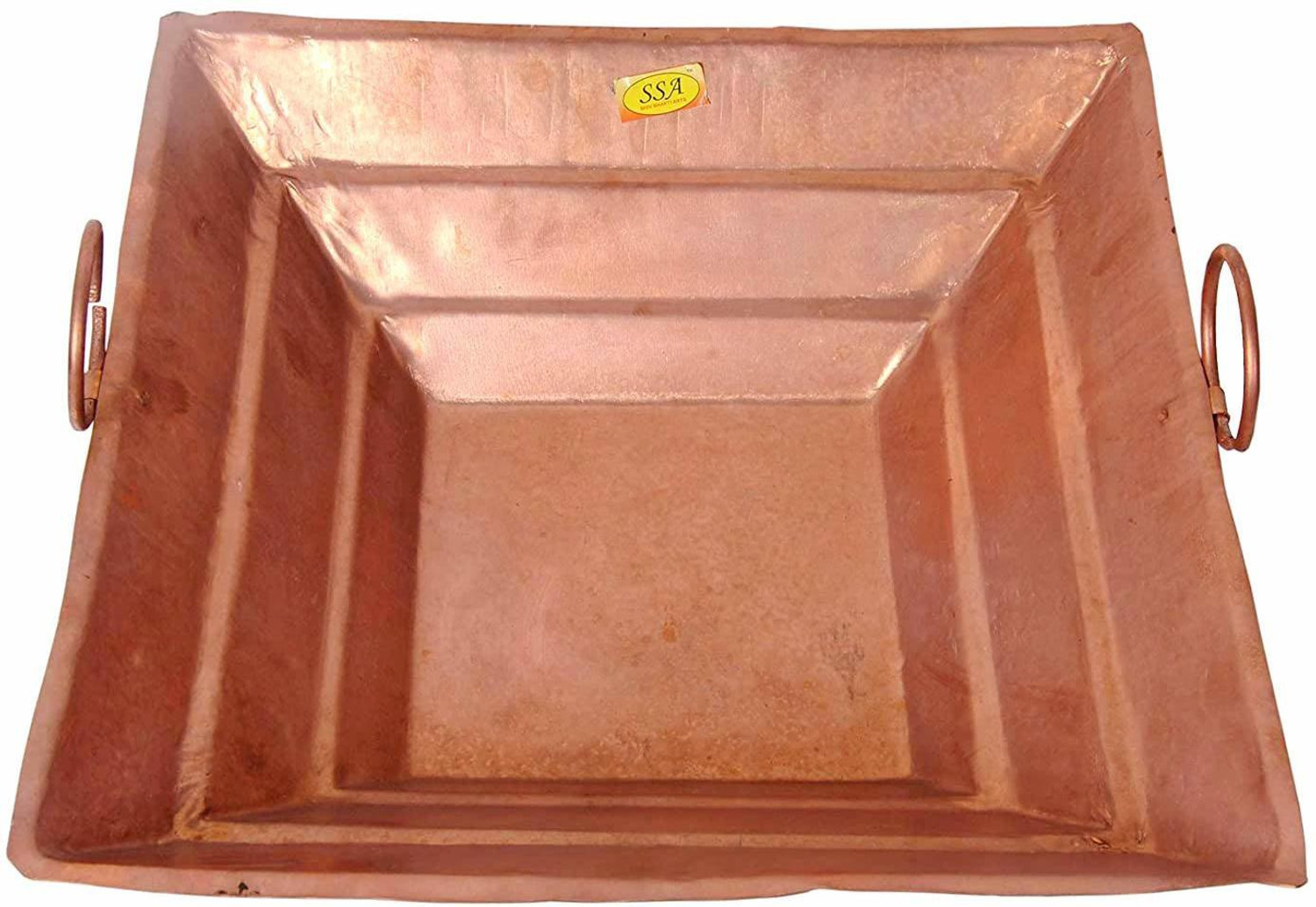Image of Shivshakti Arts Copper hawan Kund | Yagya Kund | Poojan Home - Temple, Ritual Pooja Pourpose, Indian Cultural Religious Item (Big Heavy Gauge, Extra Large - 15.7 Inch)