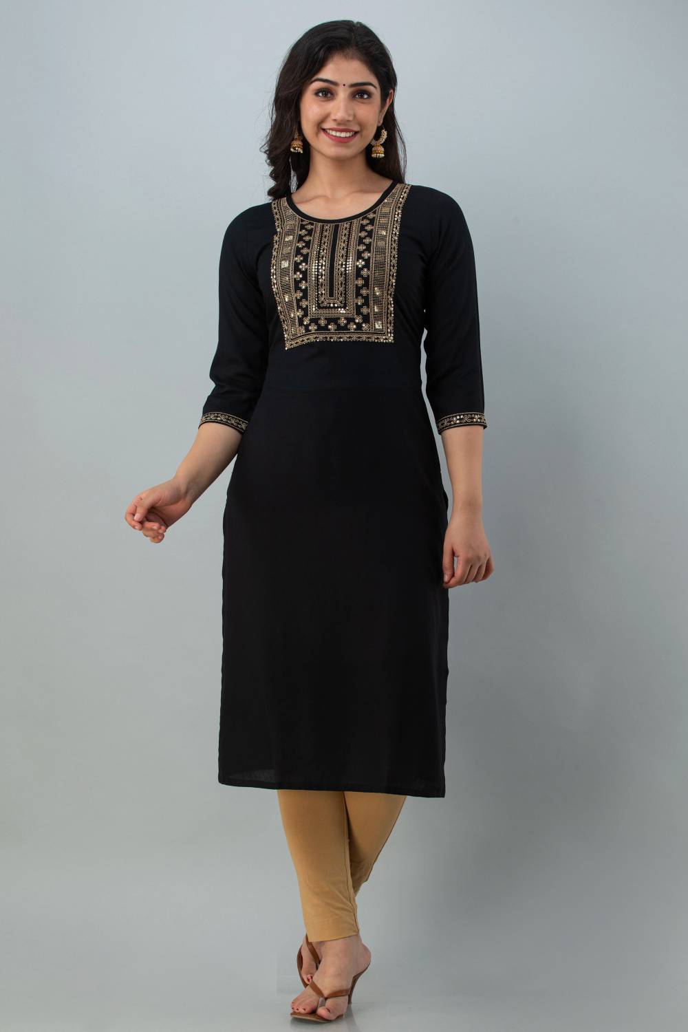 Nitya Feb Women Embroidered Straight Kurta