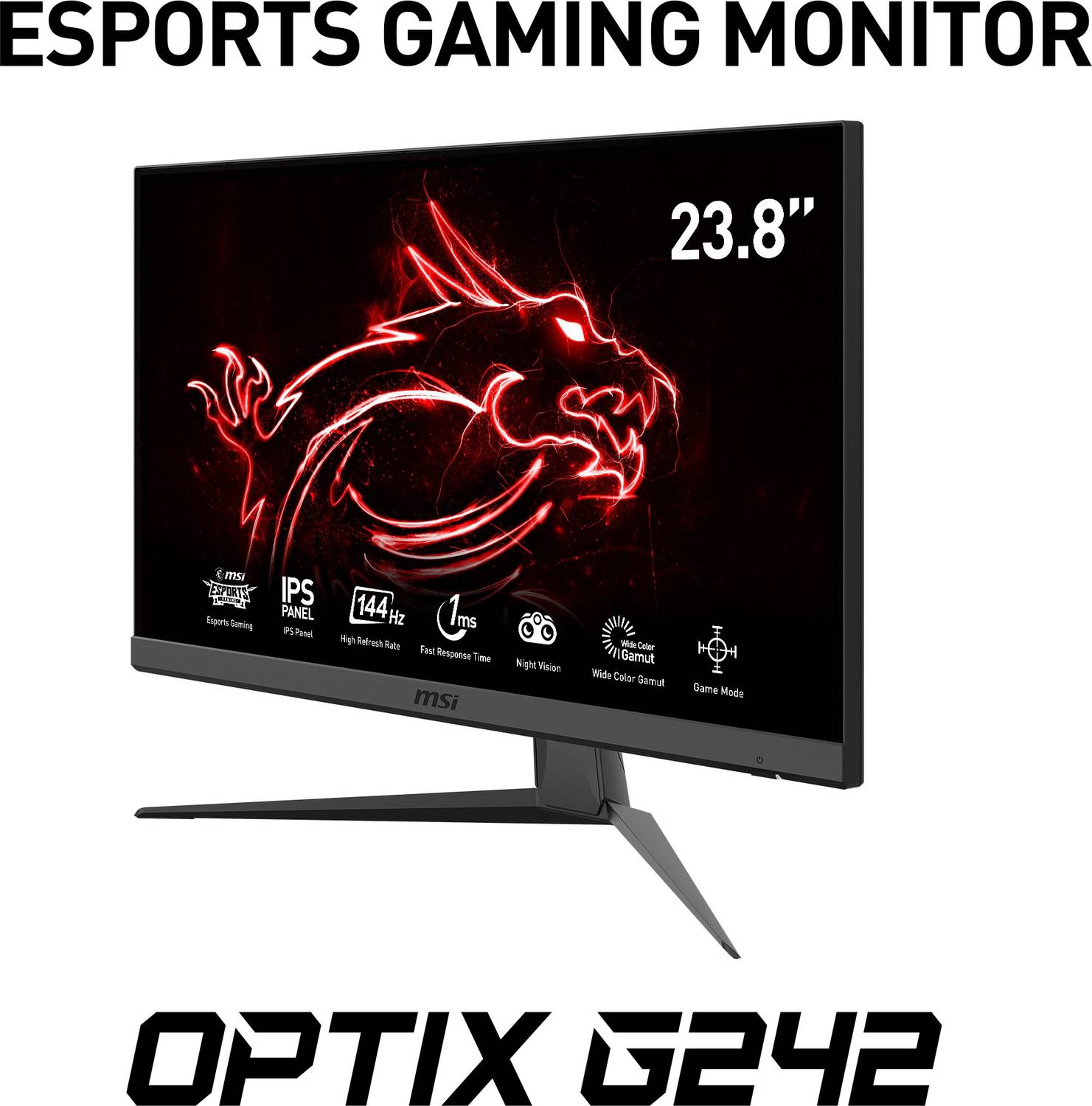 MSI Optix 60.2 cm (24 inch) Full HD IPS Panel Gaming Monitor
