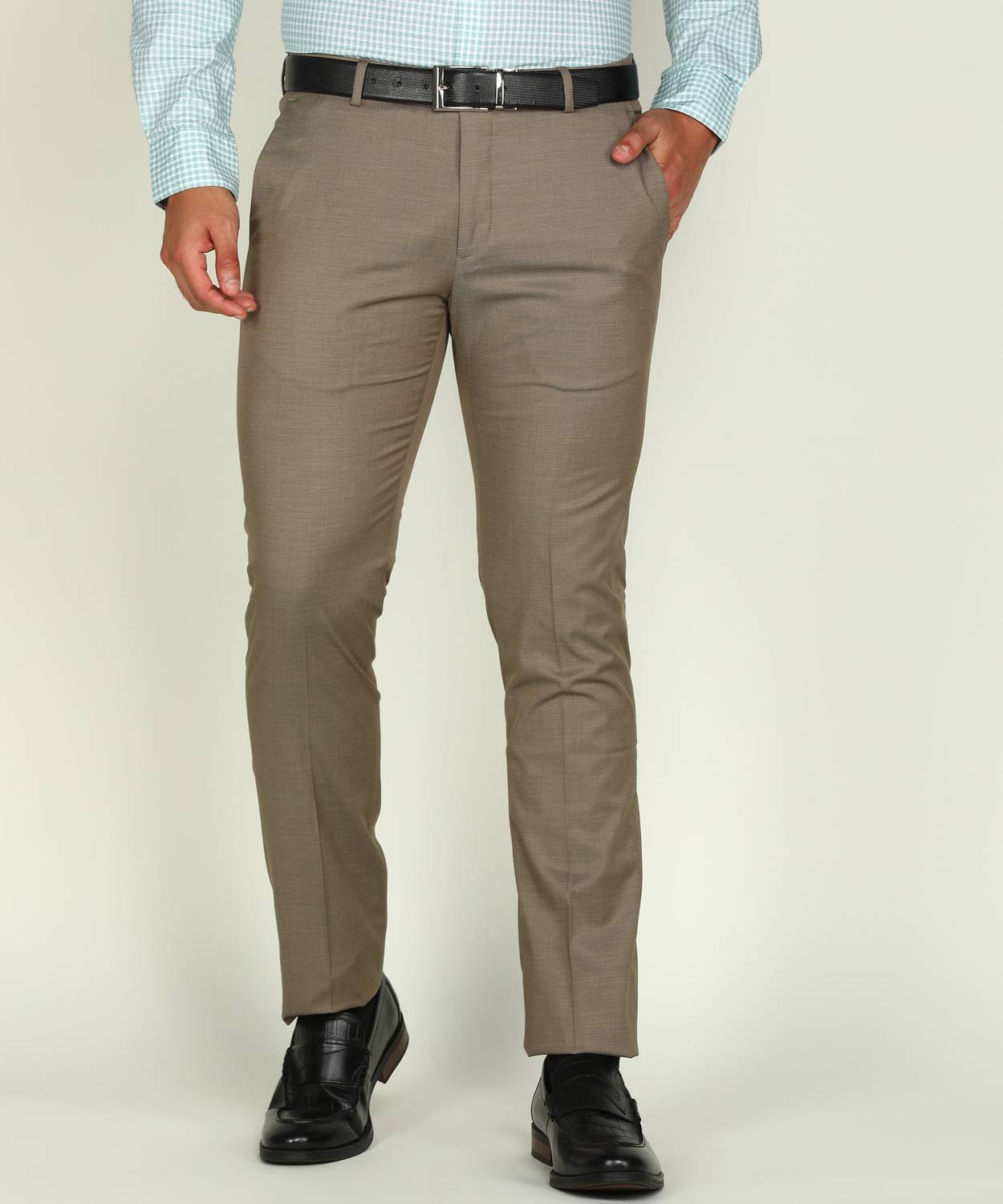 ARROW Smart Flex Regular Fit Men Khaki Trousers