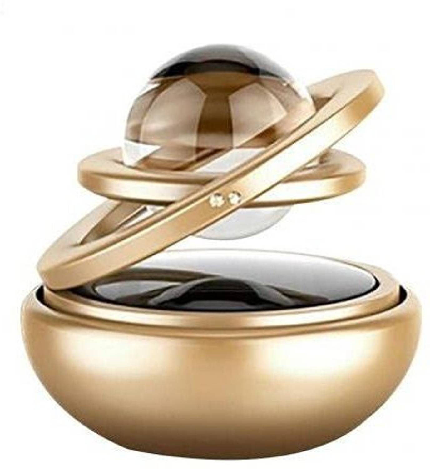 ASRYD Aroma Car Freshener Diffuser Solar Energy Car Air Freshener Gold Color