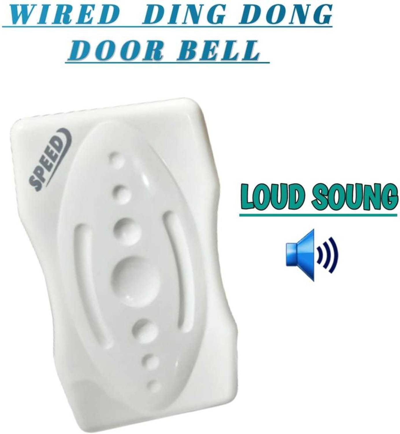 AJ Ding Dong Bell 240V, White Ding Door Bell for Home Wired Door Chime