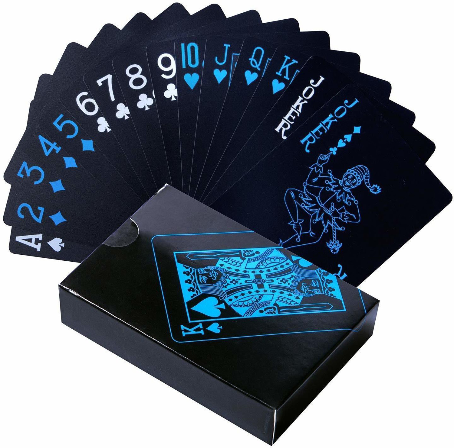 Image of Protos India.Net Unique Black Good Quality Plastic Waterproof Colorful Deck Poker Playing Cards