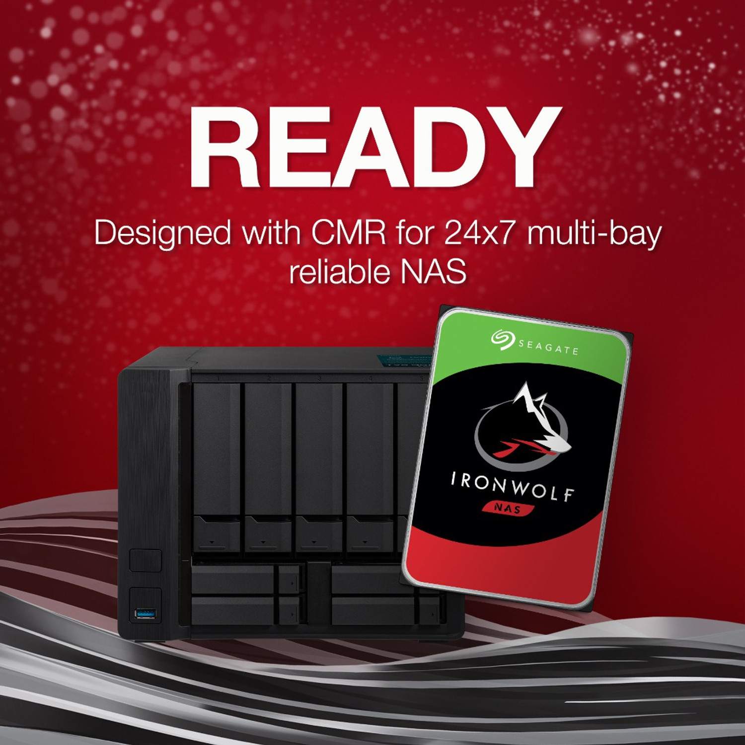 Image of Seagate Ironwolf NAS with 3.5 inch SATA 6 Gb /s 5900 RPM 64 MB Cache for RAID Network Attached Storage 2 TB Network Attached Storage Red SATA Internal Hard Disk Drive (HDD) (ST2000VN004)