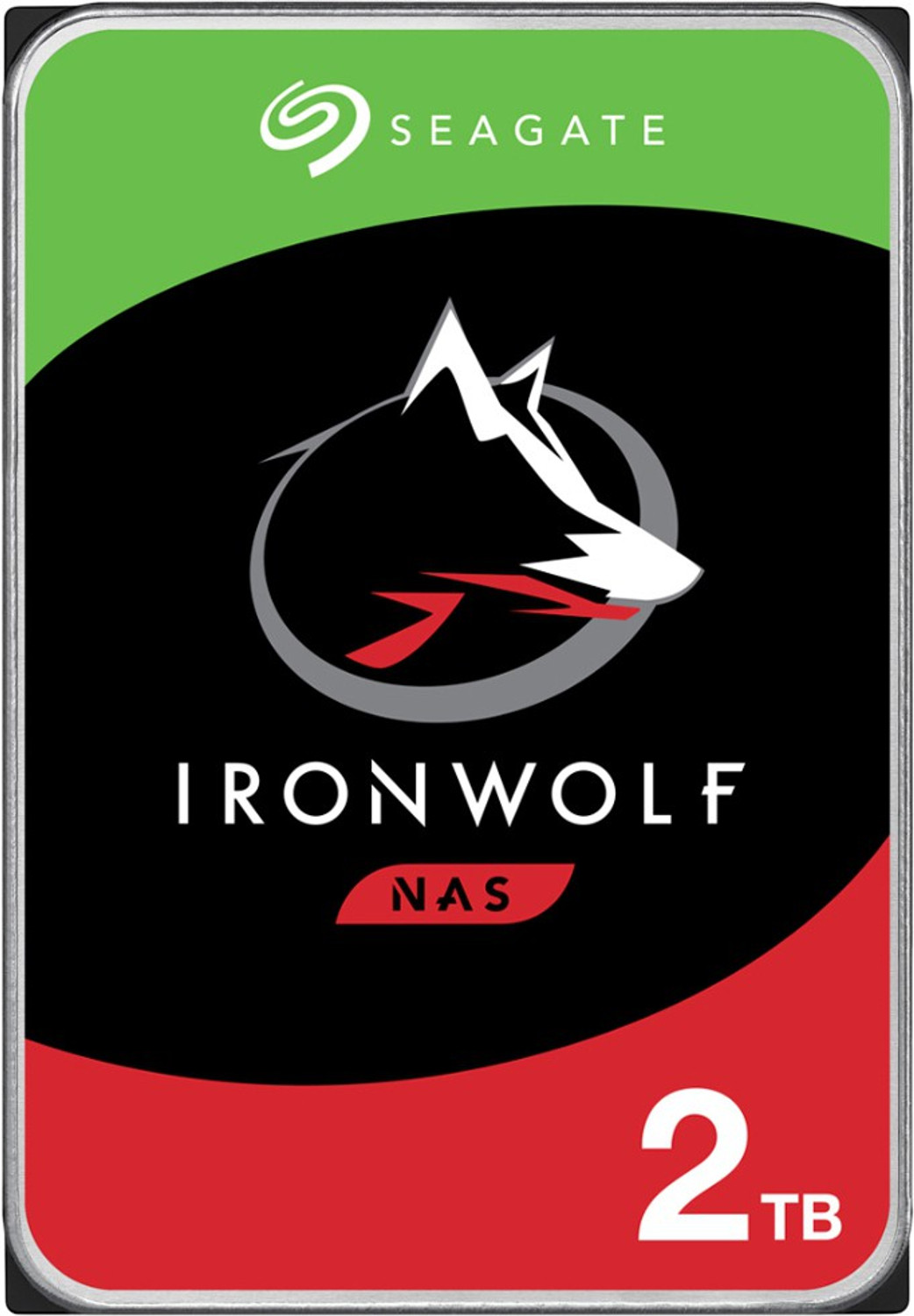 Image of Seagate Ironwolf NAS with 3.5 inch SATA 6 Gb /s 5900 RPM 64 MB Cache for RAID Network Attached Storage 2 TB Network Attached Storage Red SATA Internal Hard Disk Drive (HDD) (ST2000VN004)