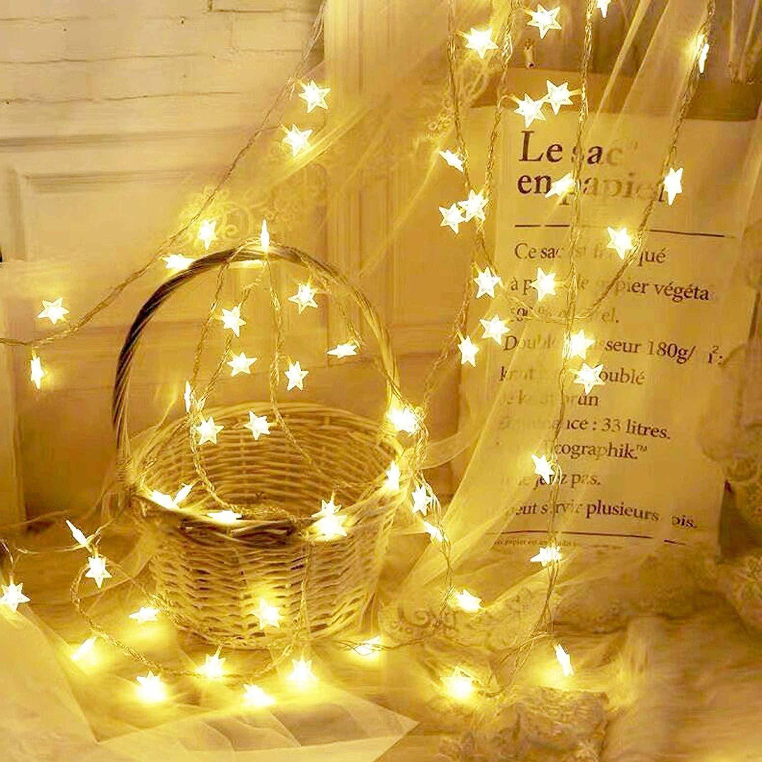 Quality BIt 16 LEDs 0.81 m Yellow Steady Star Rice Lights (Pack o