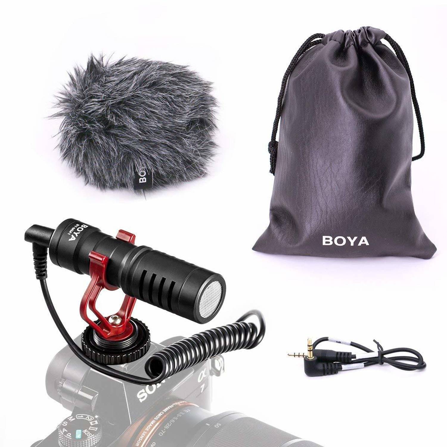 BOYA DSLR Video Microphone Youtube Vlogging Facebook Livestream Recording Shotgun Mic Microphone