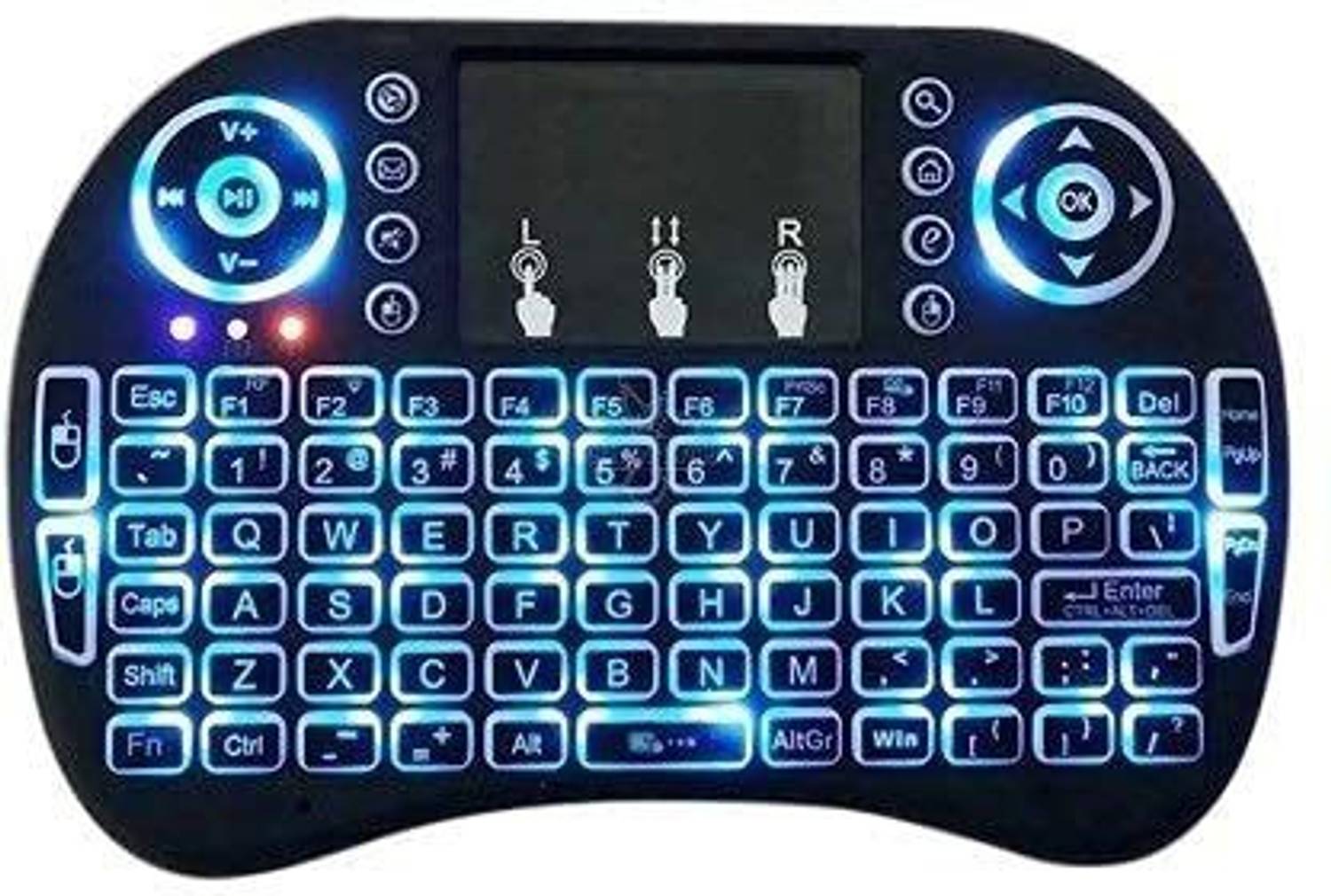 Viraan Mini Wireless Keyboard with Touchpad and Multimedia Keys f