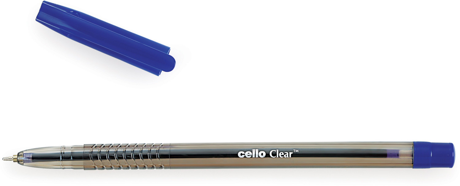 Image of Cello Clear Ball Pen (Pack of 25, Ink Color - Blue)