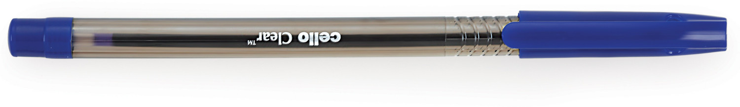 Image of Cello Clear Ball Pen (Pack of 25, Ink Color - Blue)