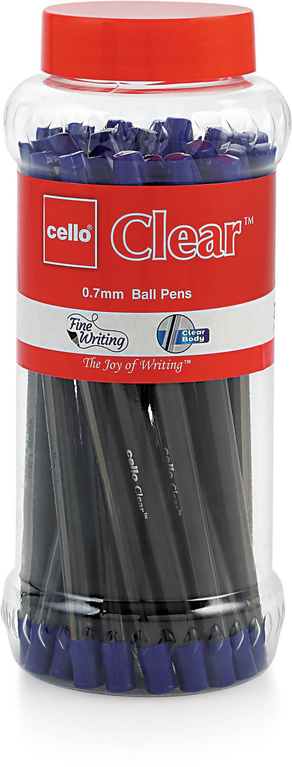 Image of Cello Clear Ball Pen (Pack of 25, Ink Color - Blue)