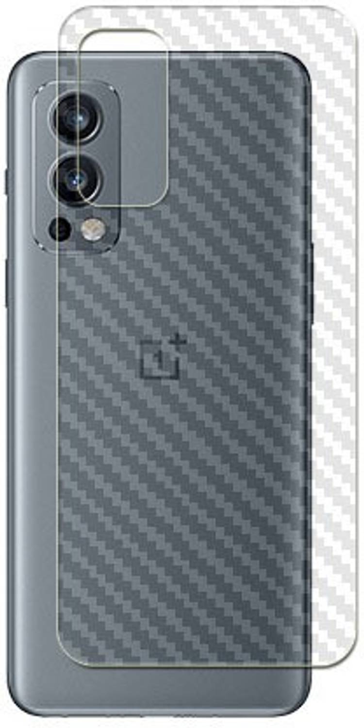 ARBAN OnePlus Nord 2 5G Back Carbon Fiber Skin Tempered Glass Guard Mobile Skin