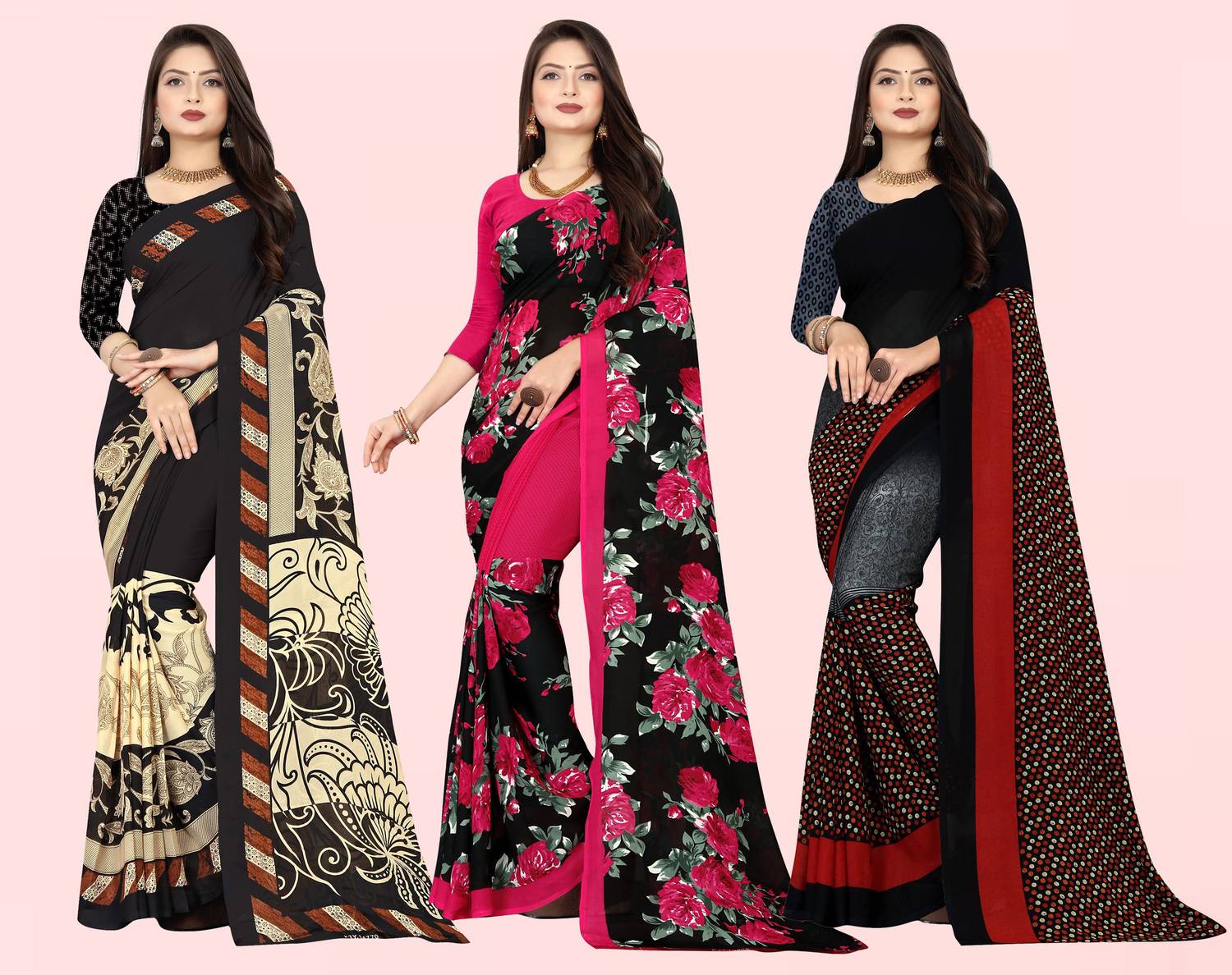 Anand Sarees Printed Daily Wear Georgette Saree