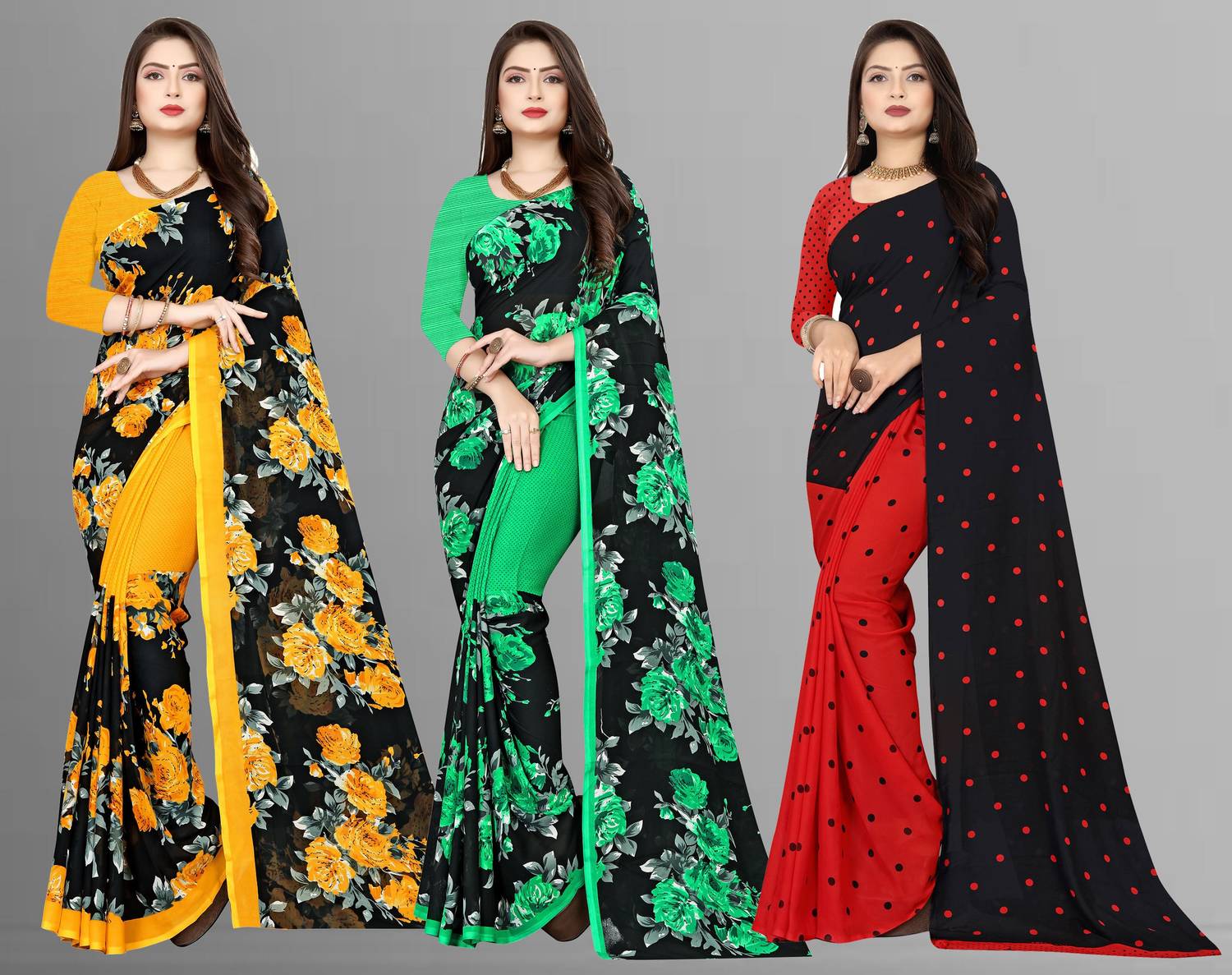 Anand Sarees Printed Daily Wear Georgette Saree