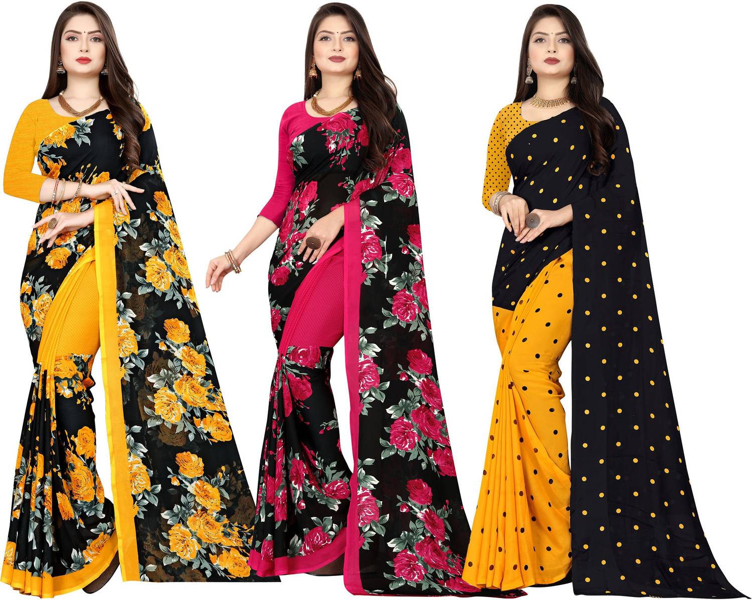 Anand Sarees Printed Daily Wear Georgette Saree
