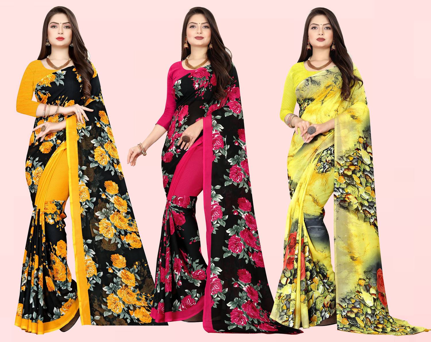 Anand Sarees Printed Daily Wear Georgette Saree