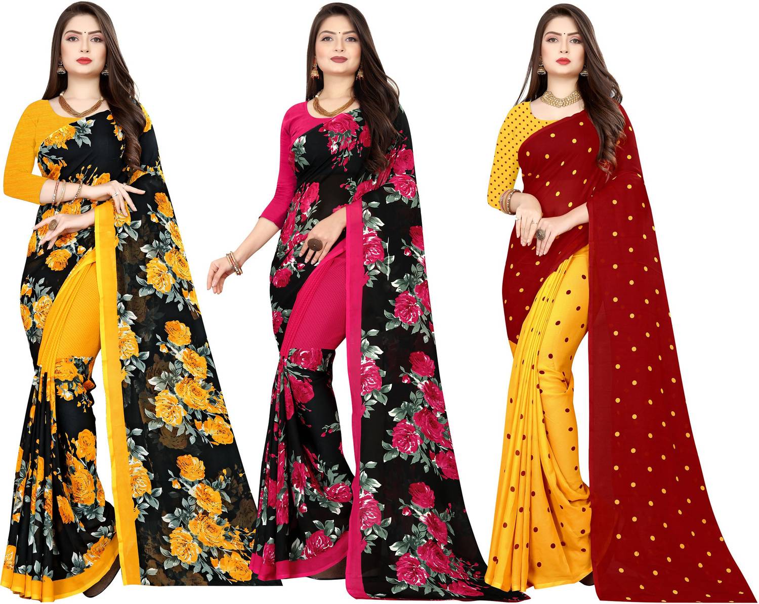 Anand Sarees Printed Daily Wear Georgette Saree