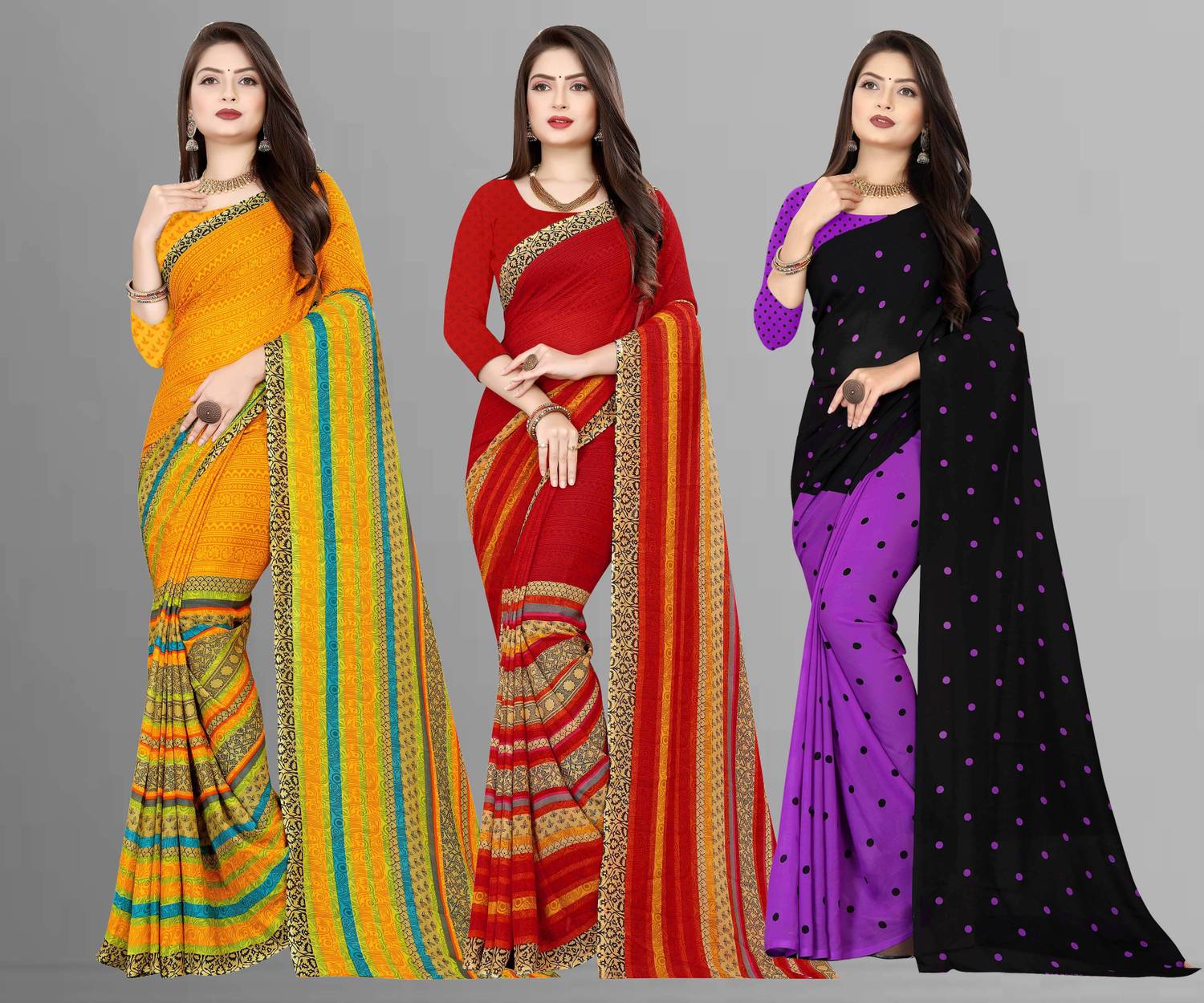 Anand Sarees Printed Daily Wear Georgette Saree