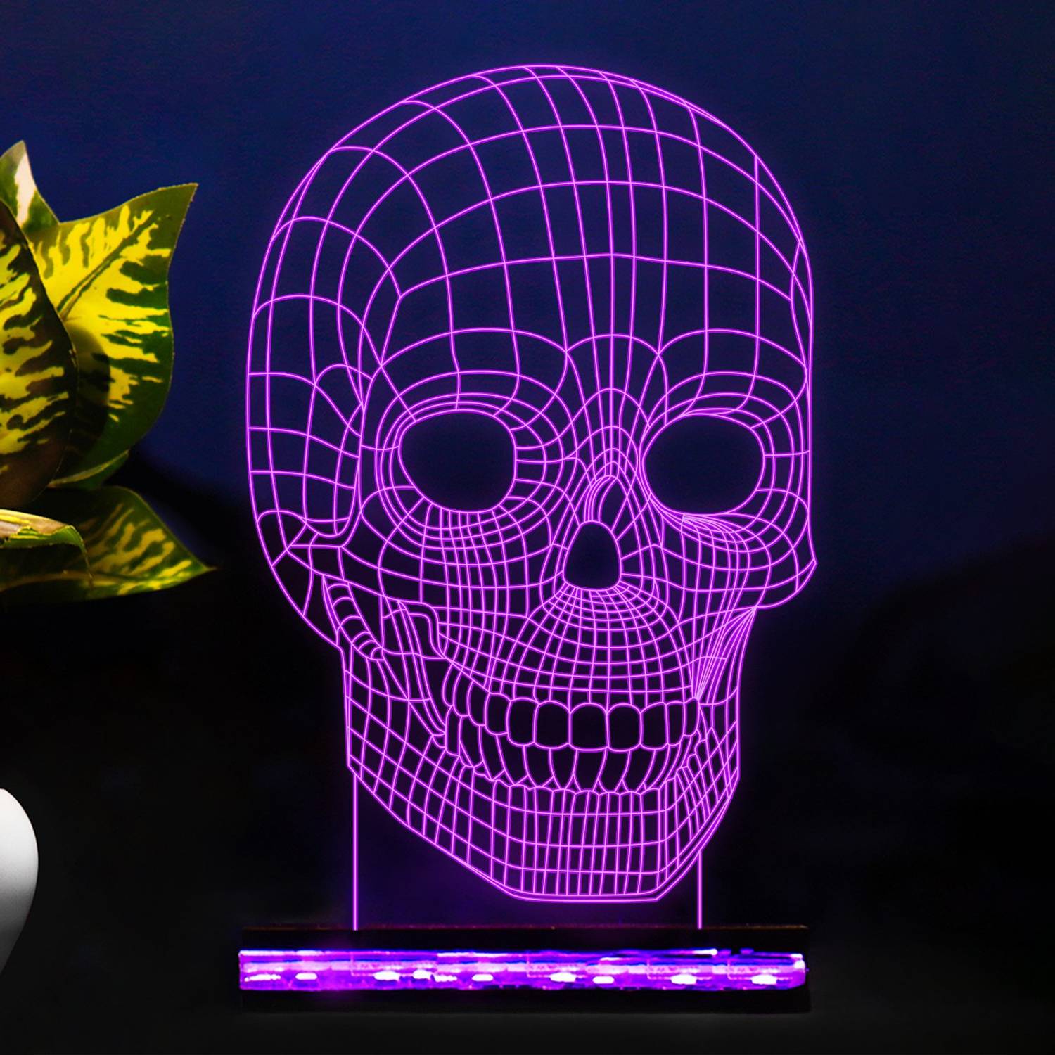 StarLaser 3D Illusion Skull Skeleton Acrylic LED lamp 16 Color