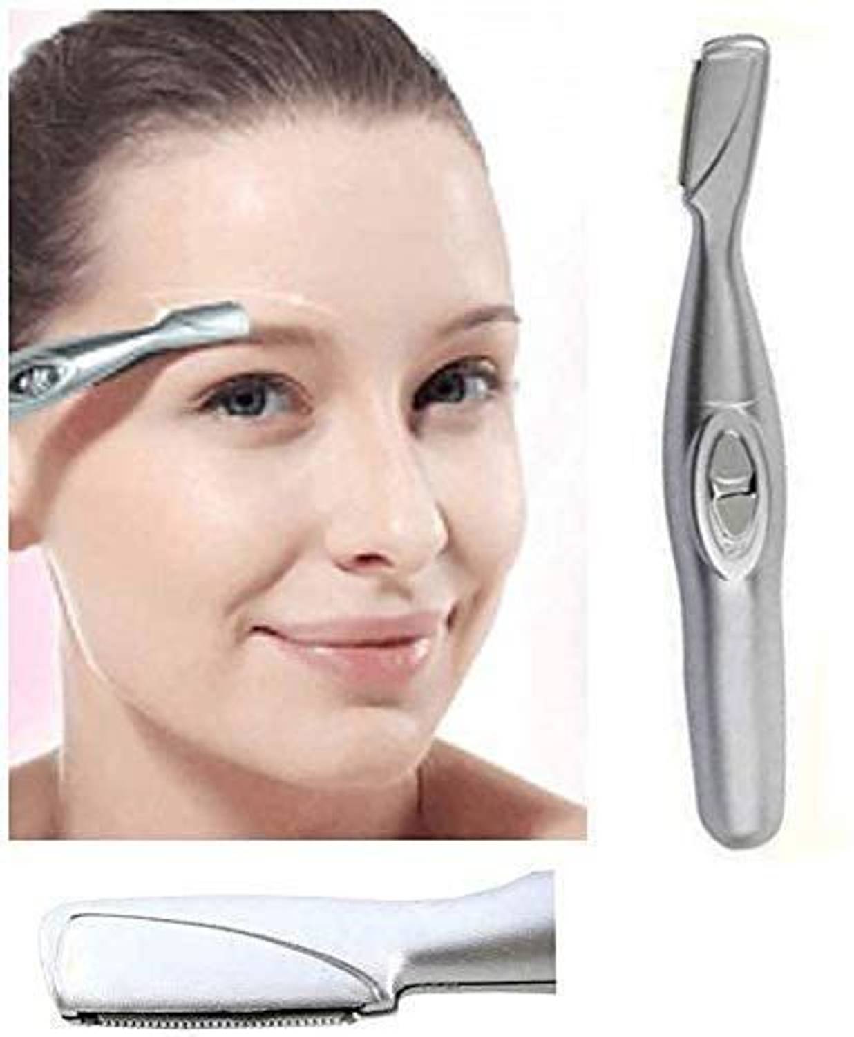 NH WORLD Feather King Eye Brow Trimmer for Women (Silver) - Image 2