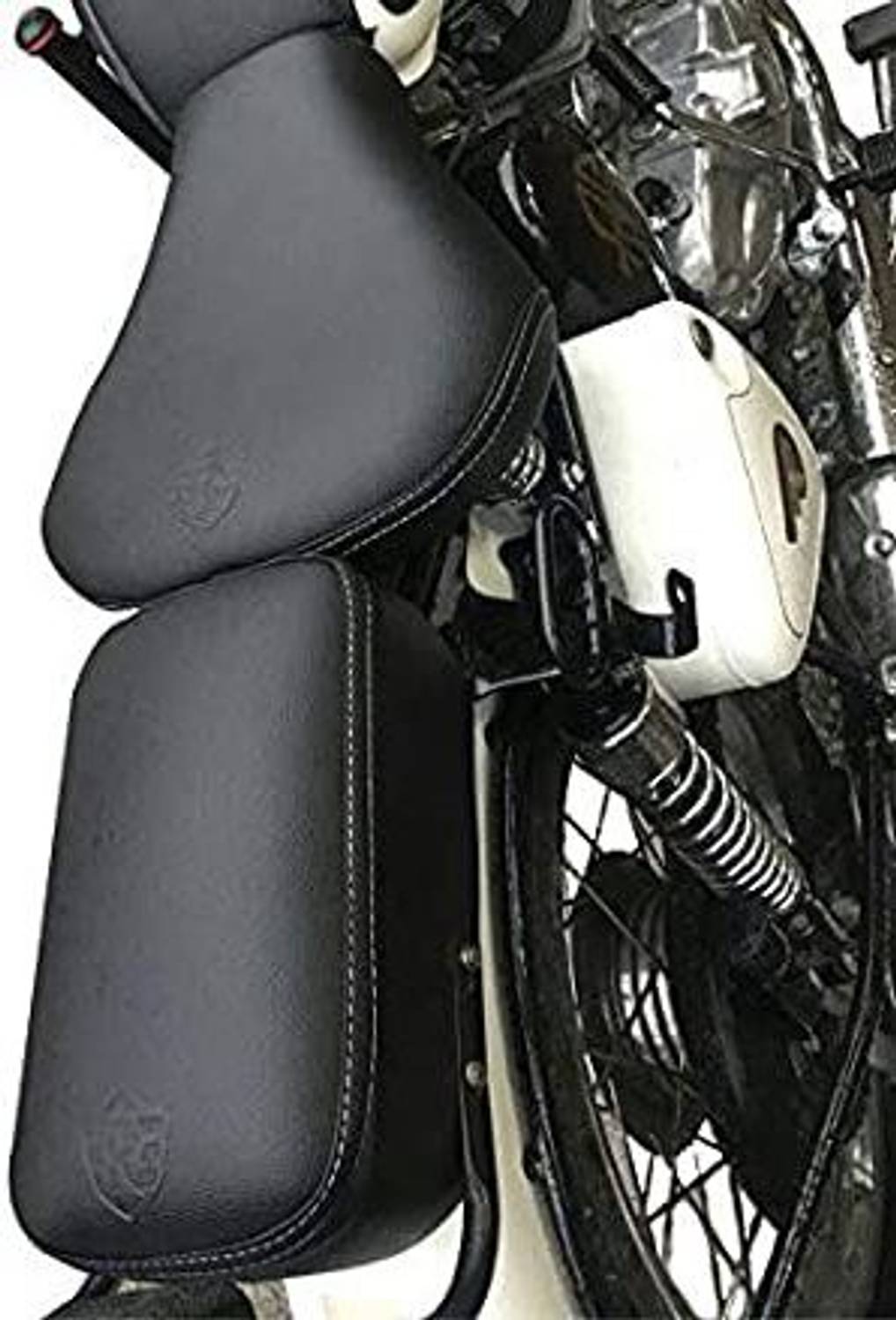 AHLMOTOR Black Cushion Seat Cover for Royal Enfield Classic 350/500 Split Bike Seat Cover For Royal Enfield Classic, Classic 350, Classic Chrome, Classic 500, Classic Desert Storm