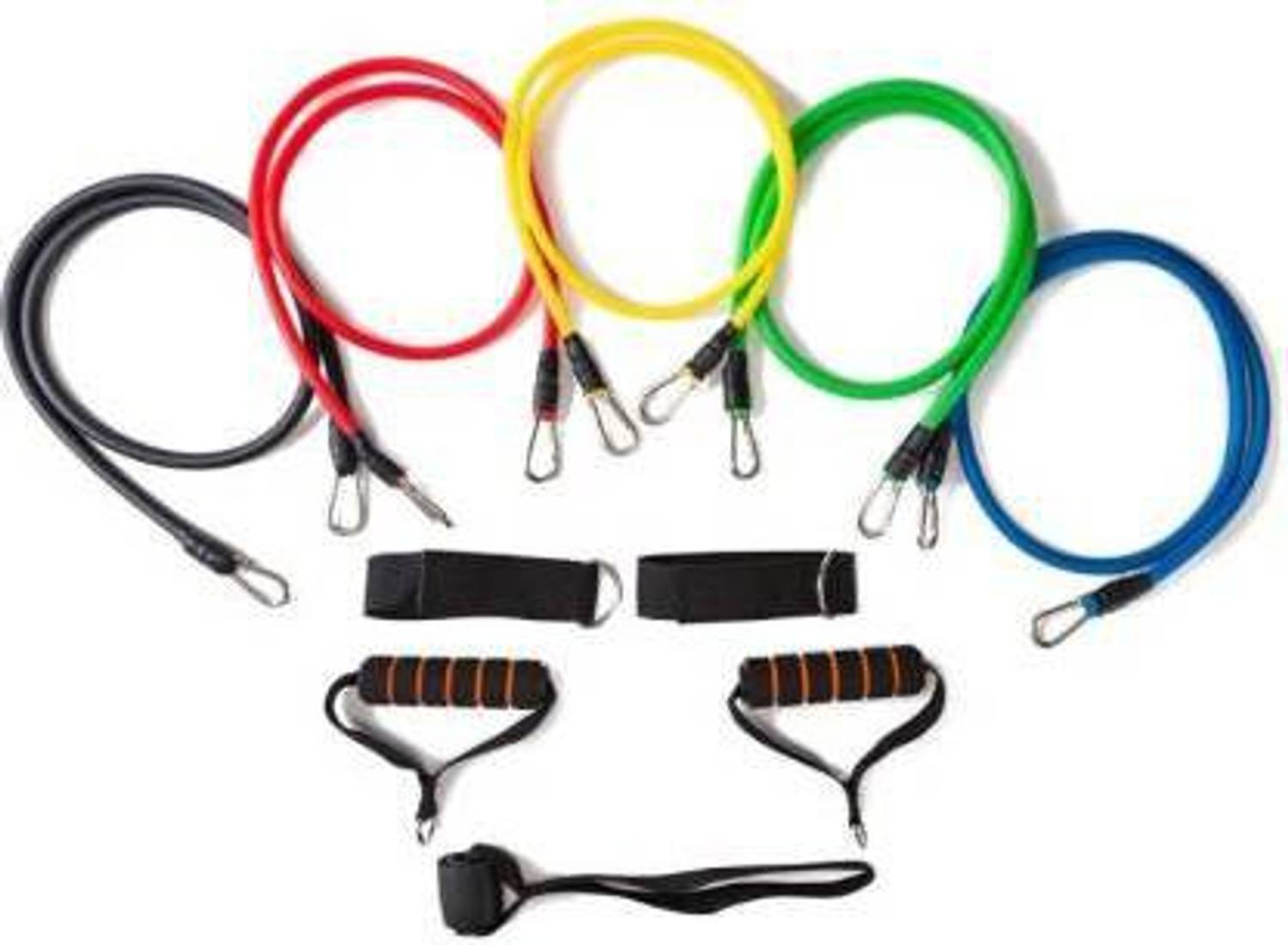 LALA LIFE 11Pcs Workout with Door Anchor,Handles,Ankle Straps Resistance Tube Resistance Band